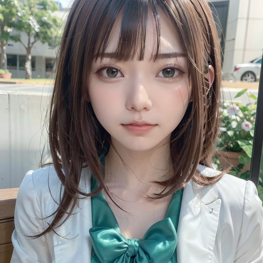 (Dynamic Angle:1.3),Extreme close up,the wind is strong,映画ofハイライト,1人of女of子,Upper Body,dancing,View your viewers, violet_Evergarden, alone, jewelry, blank eye,brooch, blonde_hair,( vevry long hair:1.2),floating hairlong_sleeve, ribbon, green_eye, Jacket, dress, gem, hair_ribbon,null, depth_of_Field, a close view of flying petal,