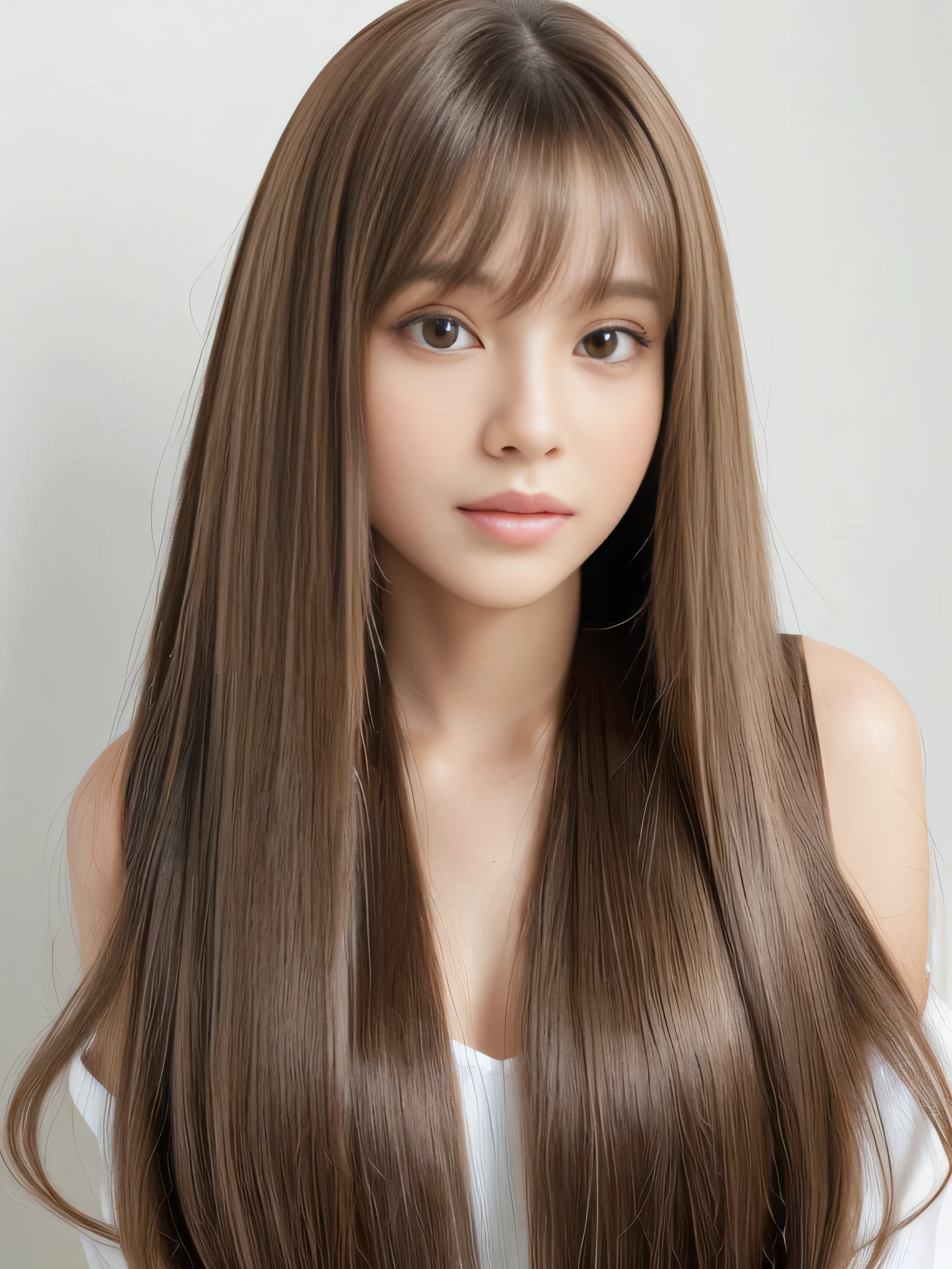 (Upper body shot of a woman making random sexy poses on a white bed) ((Beautiful 24 year old hair model with long light brown hair fell straight down Reaches up to the kneeVery long hair highest quality Highest detail Reaches up to the knee、Very long hair that lasts forever:1.3 Flowing Hair 私ncredibly straight hair Very shiny そして thick hair Abnormally long hair that lasts forever Flowing Hair on both ends long hair up to the knees:1.2 long hair up to the knees:1.2 Thick and shiny hair Very free hair Abnormally long hair!!!!! Beautiful silky hair Beautiful and shiny hair Beautiful and shiny hair Beautiful silky hair Hair that grows to the knees Very very, Very long hair!!!!! Very very, Very long hair!!!!!)) (highest quality The best ultra-fine Reaches up to the knee、Very long hair that lasts forever Flowing Hair Her hair is gently permed Very shiny そして thick hair Abnormally long hair that lasts forever Flowing Hair on both ends long hair up to the knees:1.2 long hair up to the knees:1.2 Thick and shiny hair Very free hair Abnormally long hair!!!!! Beautiful silky hair Super long hair down to the knees Beautiful and shiny hair Beautiful and shiny hair Beautiful silky hair Hair that grows to the knees Very very, Very long hair!!!!! Very very, Very long hair!!!!!)) (Her bangs are perfectly styled、Straight down.:1.3) ((Her hair color is light brown:1.5)) (Pure white wall background Pure white bed) (Japan'The sexiest and most beautiful 24 year old hair model) (She looks at the viewer with a very seductive expression.......) ((highest quality)), ((masterpiece)), (Familiar) (Get used to it) Perfect Face (Her skin is a typical Japanese skin color.. And very detailed) (Big Breasts:1.3) (She is wearing a shiny white camisole.) (She has a beautiful face and a typical Japanese figure...., Narrow eyes) (She has perfect 美しい and sexy makeup and face Lipstick is light red A solid eyeliner) ((Rich 1.4)) (Extremely detailed 8K) (Ultra-fine skin texture 1.4) (Actual, Vibrant:1.4), double eyelid Sharp focus:1.2、Beautiful woman:1.4 Dynamic Lighting (Genuine RAW photos taken by professional photographers) Professional Hair Shine. (She has a bright and cheerful face) (Her face is slim and dignified.., length, Narrow eyes..々Nice face)