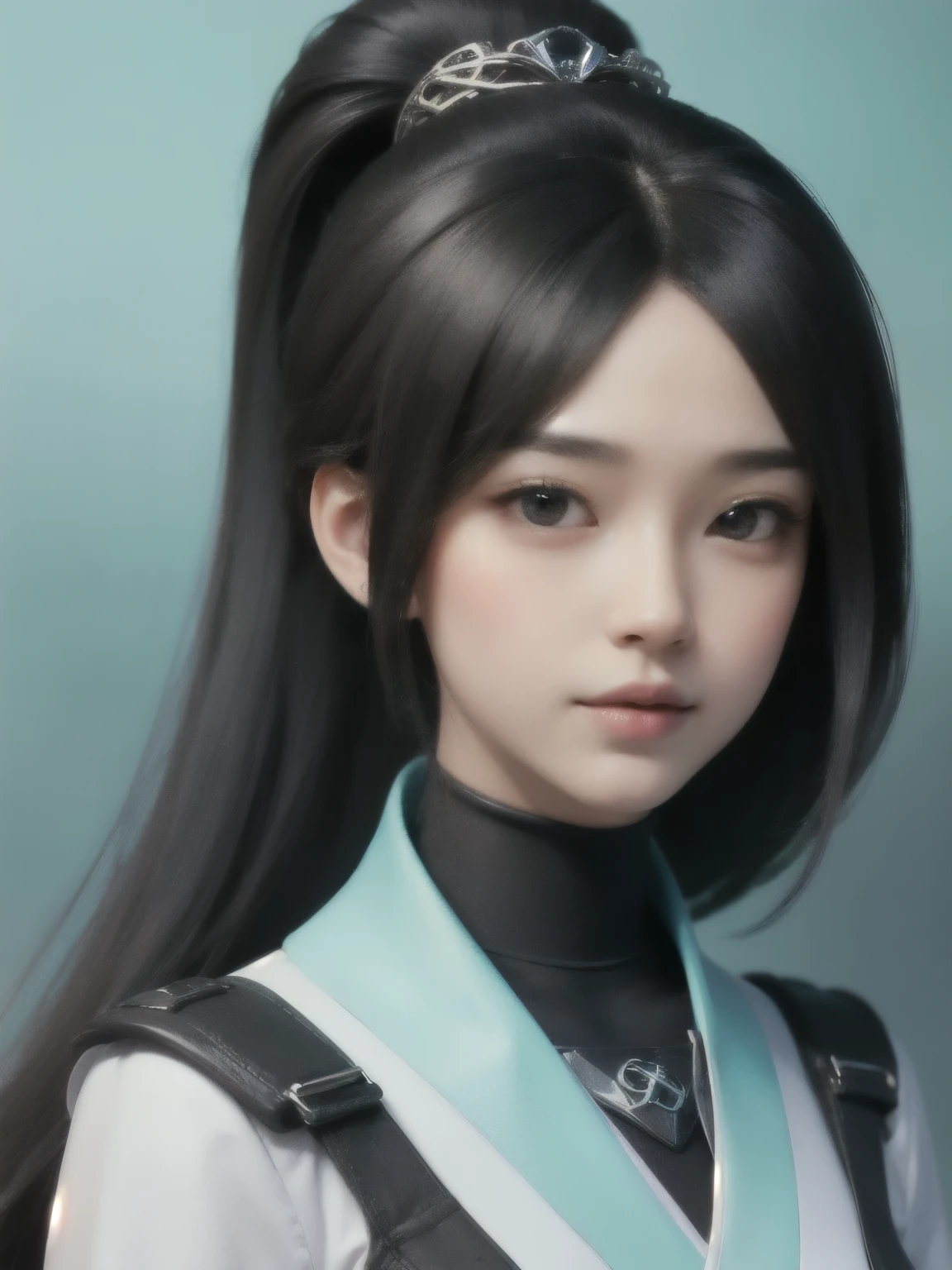 ((best quality)), ((masterpiece)), (detailed), perfect face. Black hair. Anime girl. Asian girl. Black eyes.
