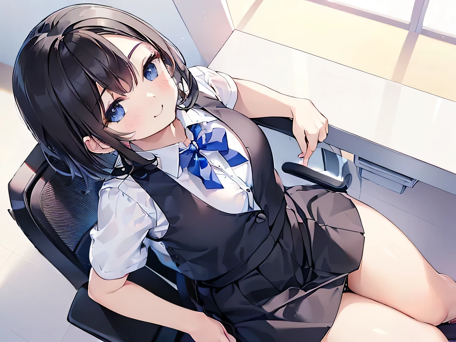 Please change the chair to a mesh one.、