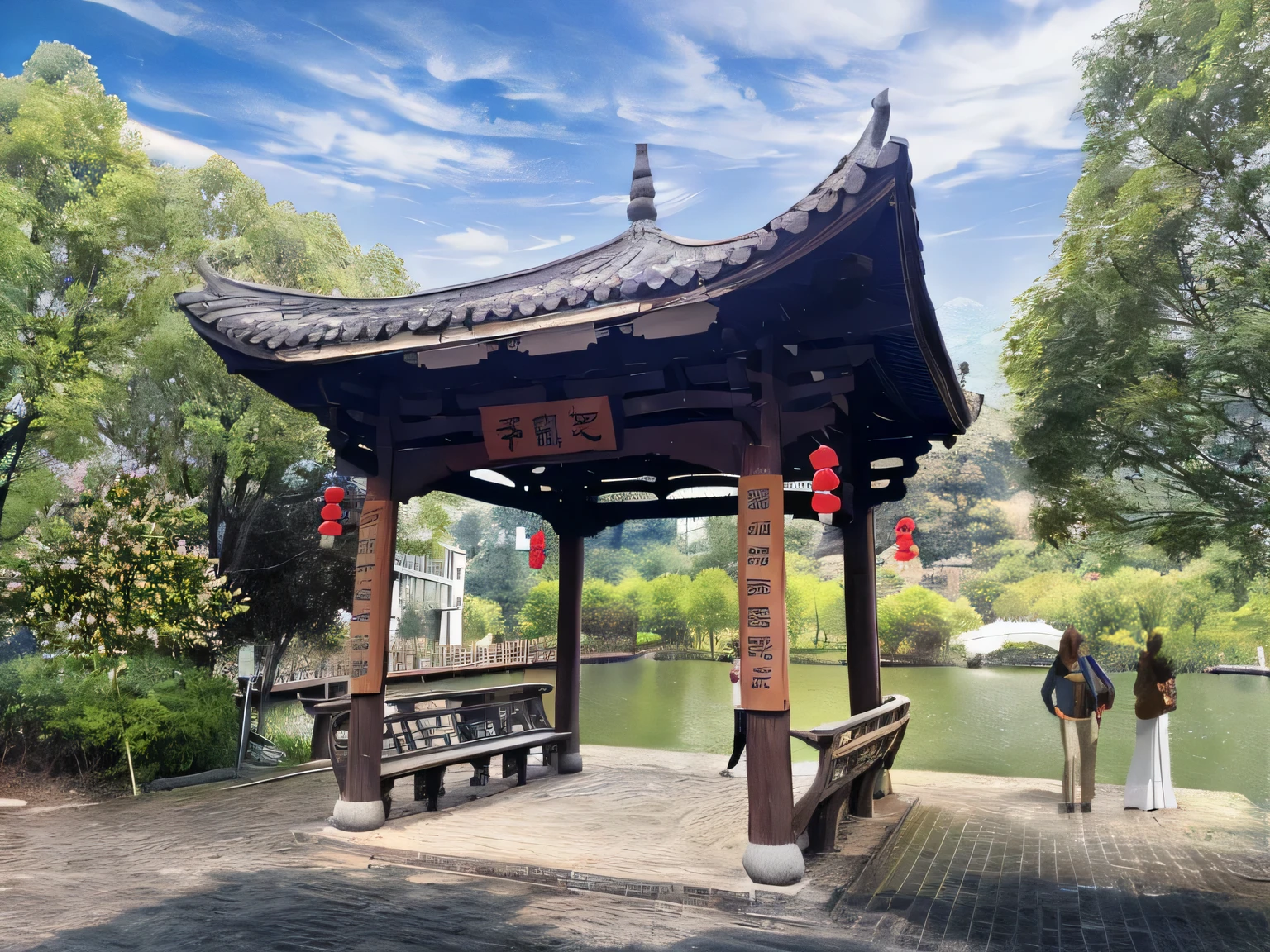 Hand-painted rendering style