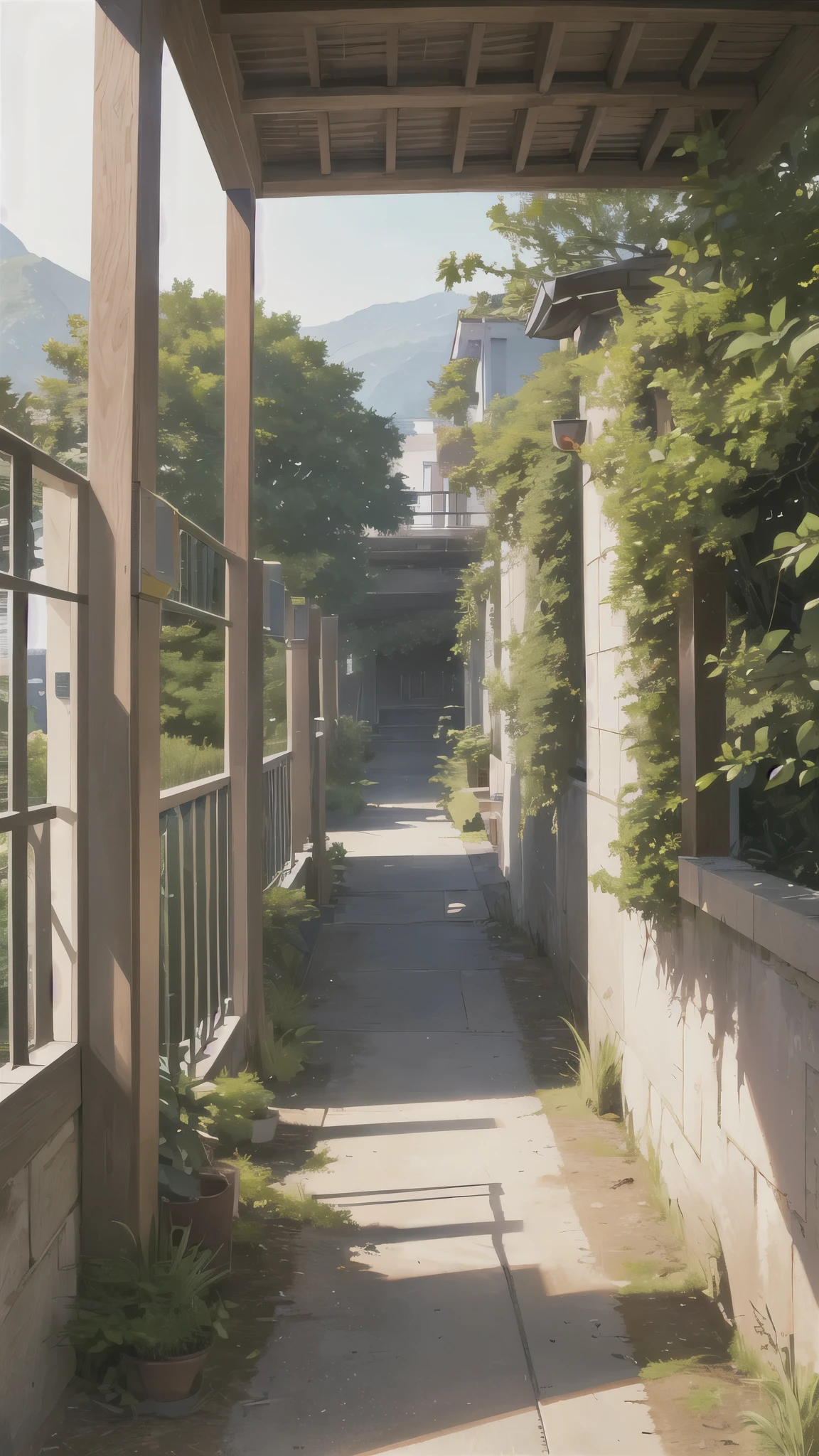 (ultra high res,photorealistic,best quality,photo-realistic),(8k,raw photo,best quality,masterplece),(photon mapping,radiosity,physically-based rendering,automatic white balance),real person,photograph,bridge, building, bush, city, cloud, day, door, fence, field,orest, garden, grass, house, hydrangea, mountain, nature, no_humans, outdoors, path, plant, potted_plant, purple_flower, road, scenery, sky, skyscraper, traditional_media, tree,