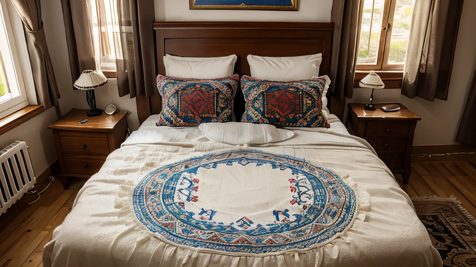 Ukrainian embroidery in the room