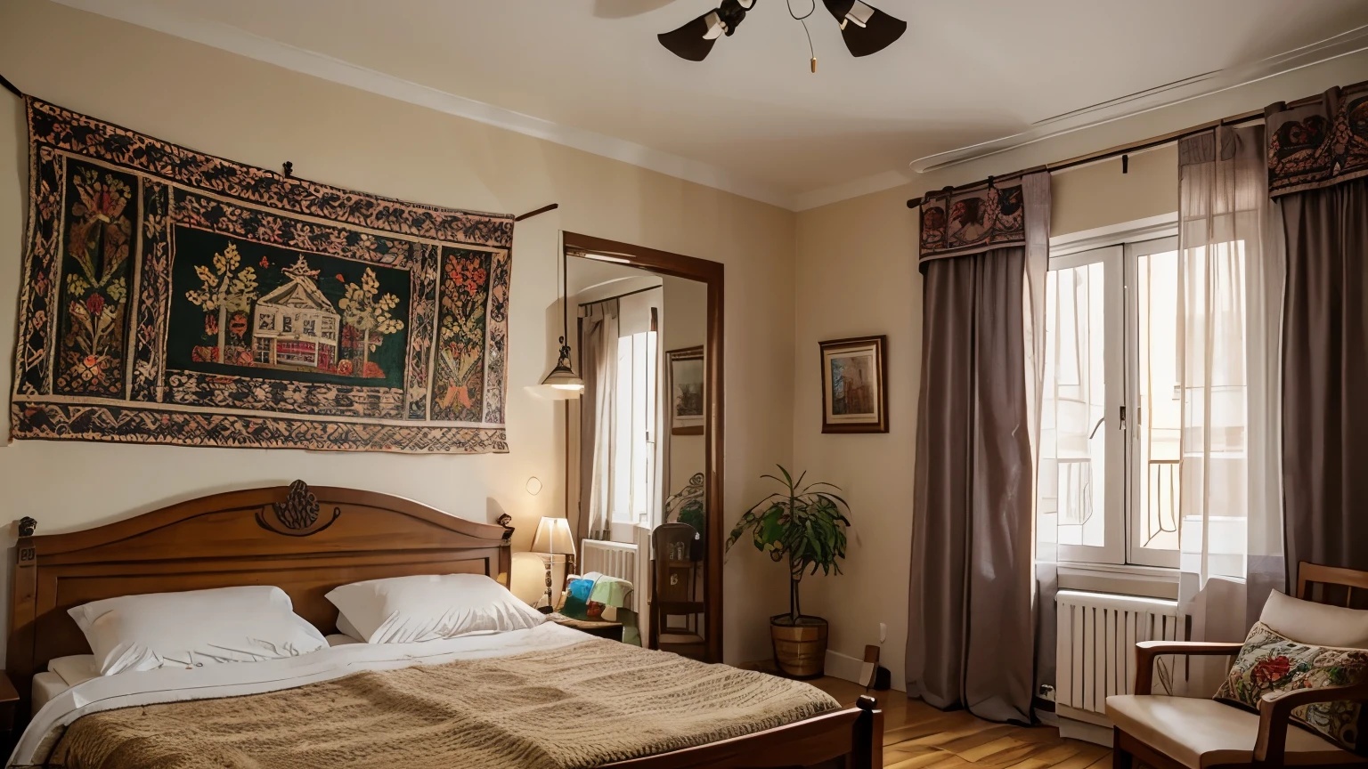 Ukrainian embroidery in the room 