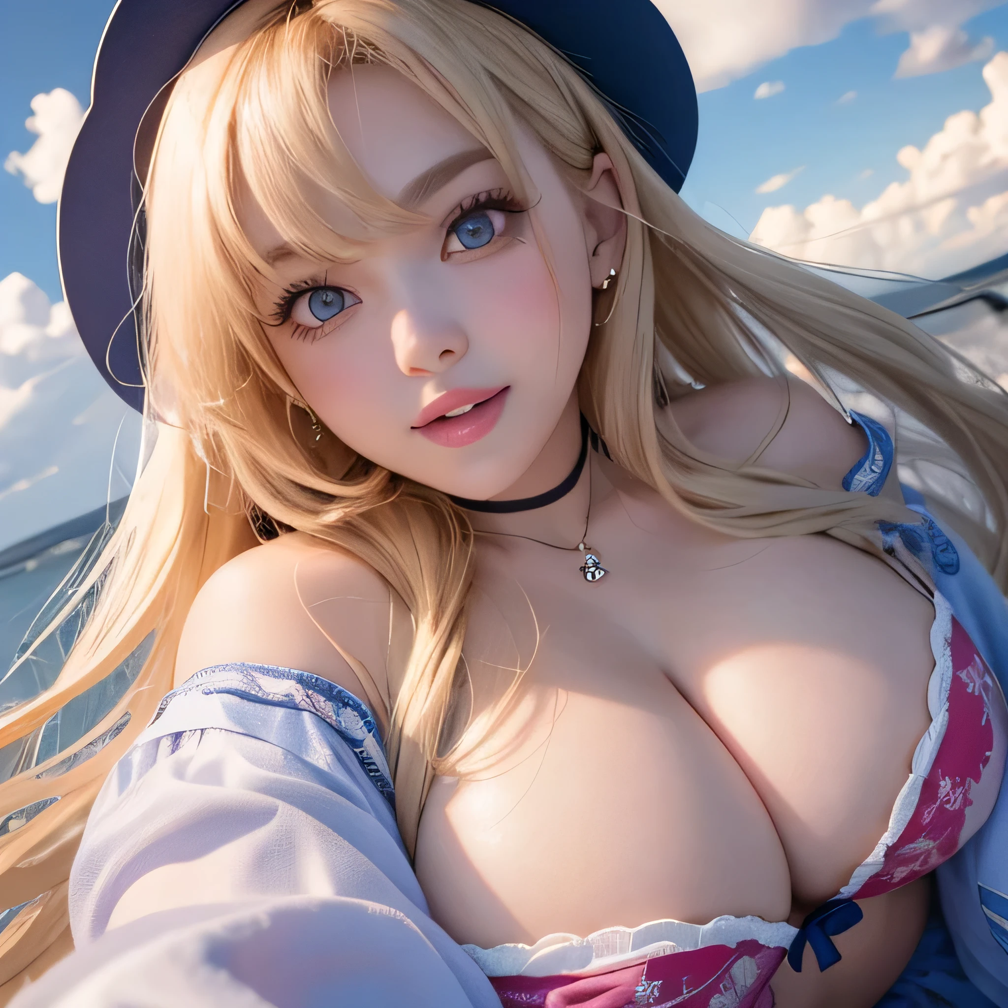 Very large O cup 、Shapely breasts off your breasts、Silky kin、sexy, Very beautiful ely face、Cute Face、 Gorgeous silky blonde hair、pale blue eyes、 Bangs swaying in front of the face、A beautiful and cute 20-year-old woman、 Big and ample breasts、 she spreads heride and flaunts、Showing very large breasts、 Plump、Super glamorous、、Bigfoot、Big body、 Chubby、Beautiful thighs、Low - Angle、Scene looking up from below、 Chubby weighs 120kg、 Fat guy、cute、smile、Very glamorous、Fishnet tights、Nordic women、nude、Beautiful clear white skin、ponytastragalus field、Spring brook、Rural Scenery,Bunny girl