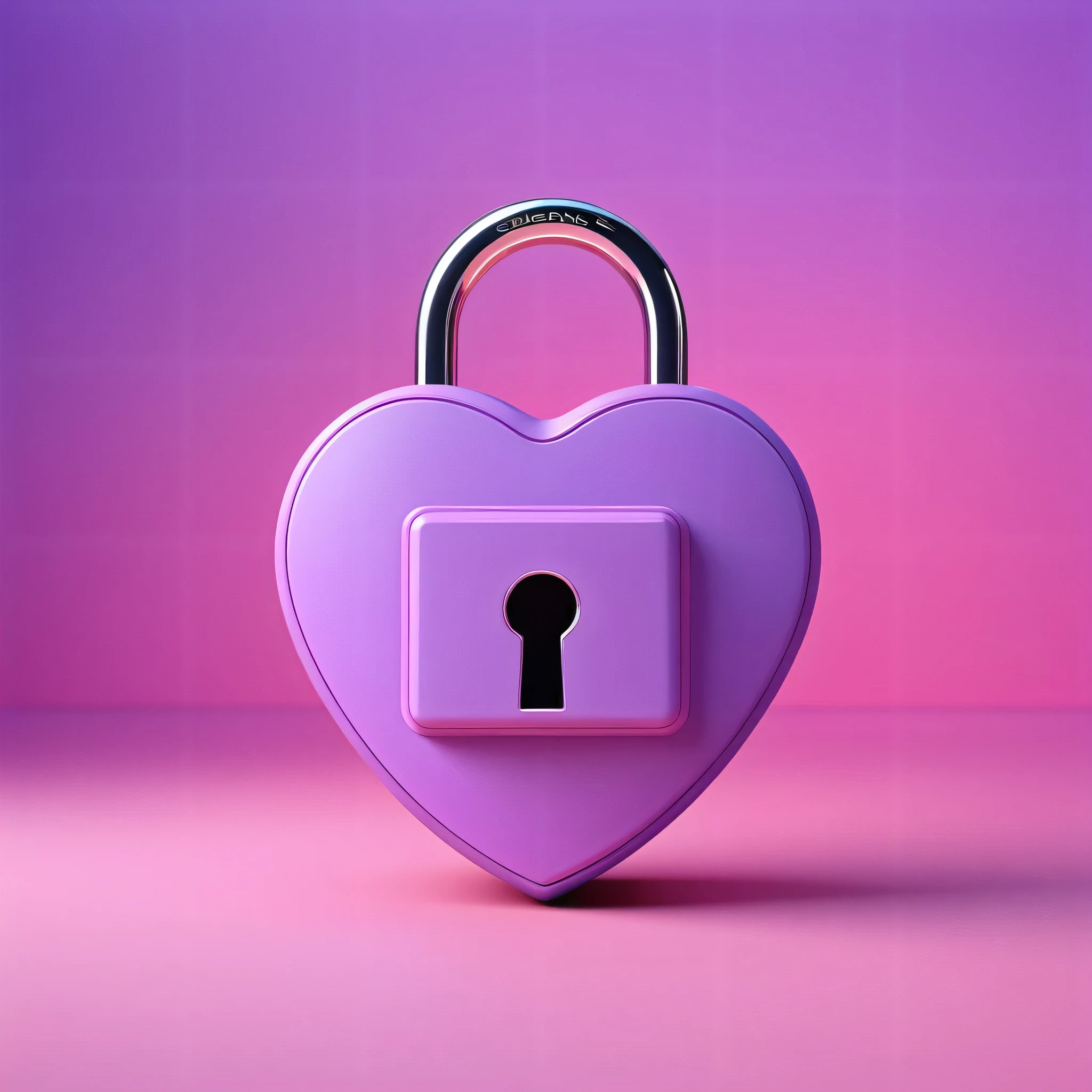 a lock with a key in a heart form, minimalistic, in a light purple and pink style, with soft edges and blurred details, in the toycore style, with a 3D render, on a colorful background, with a minimalist stage design, in a surreal style, with a cinema4D rendering, with a minimalist style, with low saturation, using gradient colors, with a cinema4D rendering, with a blender rendering, with super detail, at a super high resolution, at a super high definition.