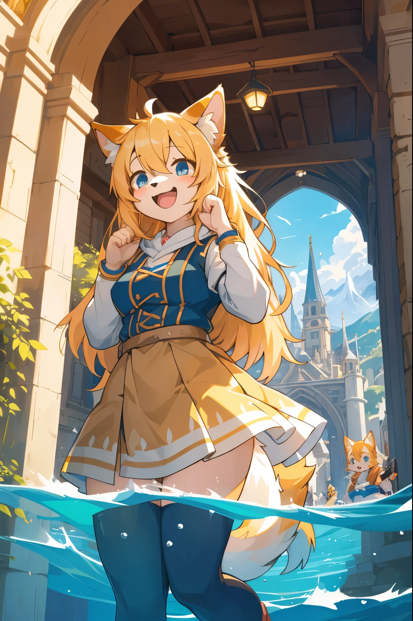 cover_page, super high resolution, detailed background, World Heritage Site, 6+boys, 6+girls, Happy, joyful, absurdres(Photos of solo travelers)(kemono, furry anthro),