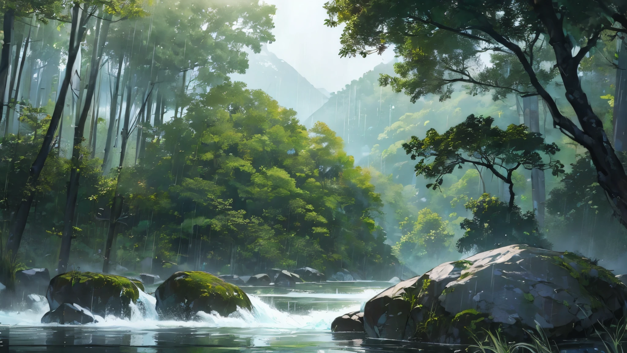 ((background only:2)),Best quality,8k、downpour、forest,flood、tsunami、Rain of Rocks、(flying evil monsters:1.2),goblins,beast of prey