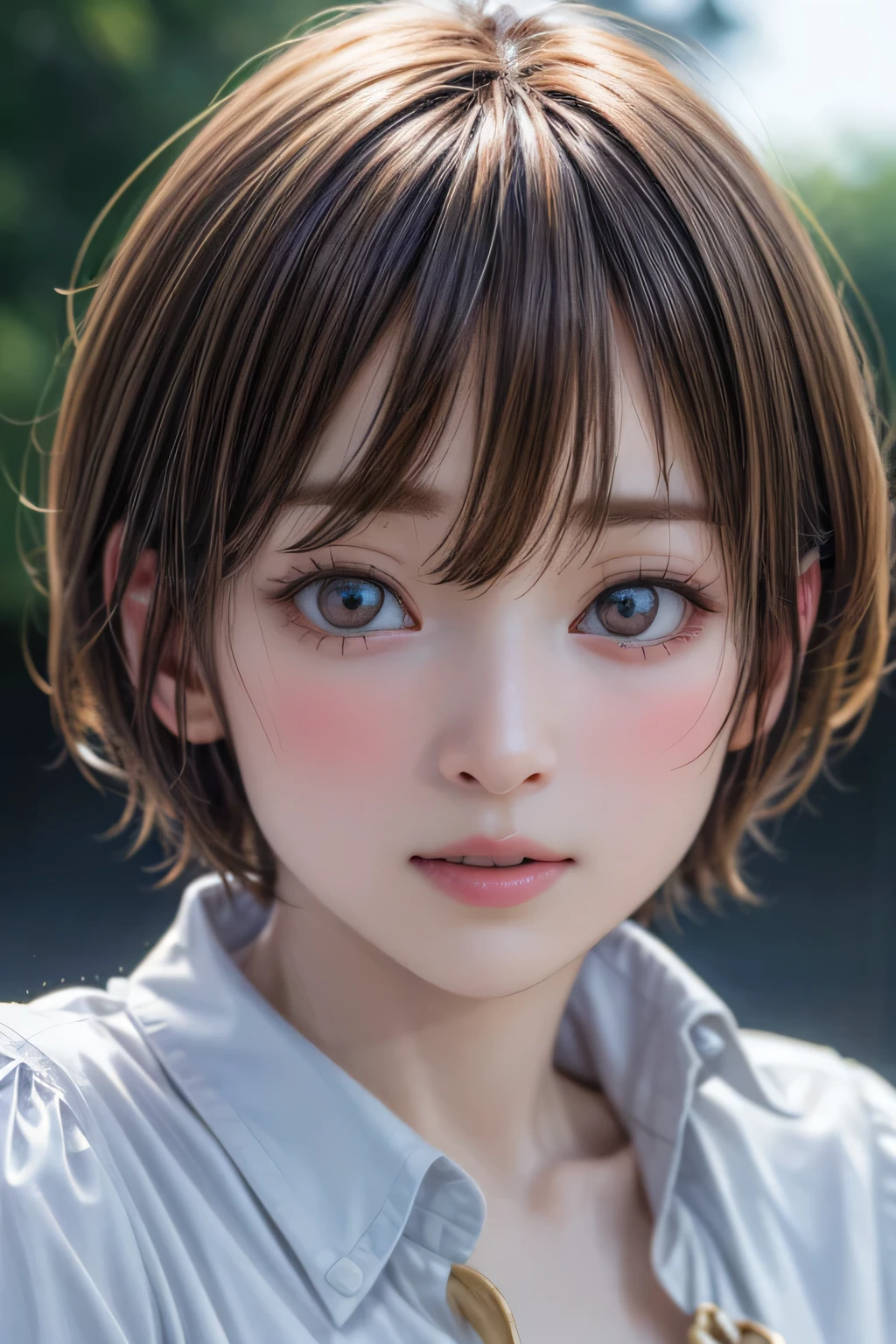 (NSFW:-1.5), (masterpiece:1.3), (8k, photorealistic, RAW photo, best quality: 1.4), 
cinematic lighting, 
(1boy), beautiful face, (realistic face), 
beautiful hairstyle, (short hair :1.5),
realistic eyes, beautiful detailed eyes, 
(realistic skin), beautiful skin, 
(blouse), 
absurdres, attractive, 
ultra high res, ultra realistic, highly detailed, 
golden ratio, 1girl, 
