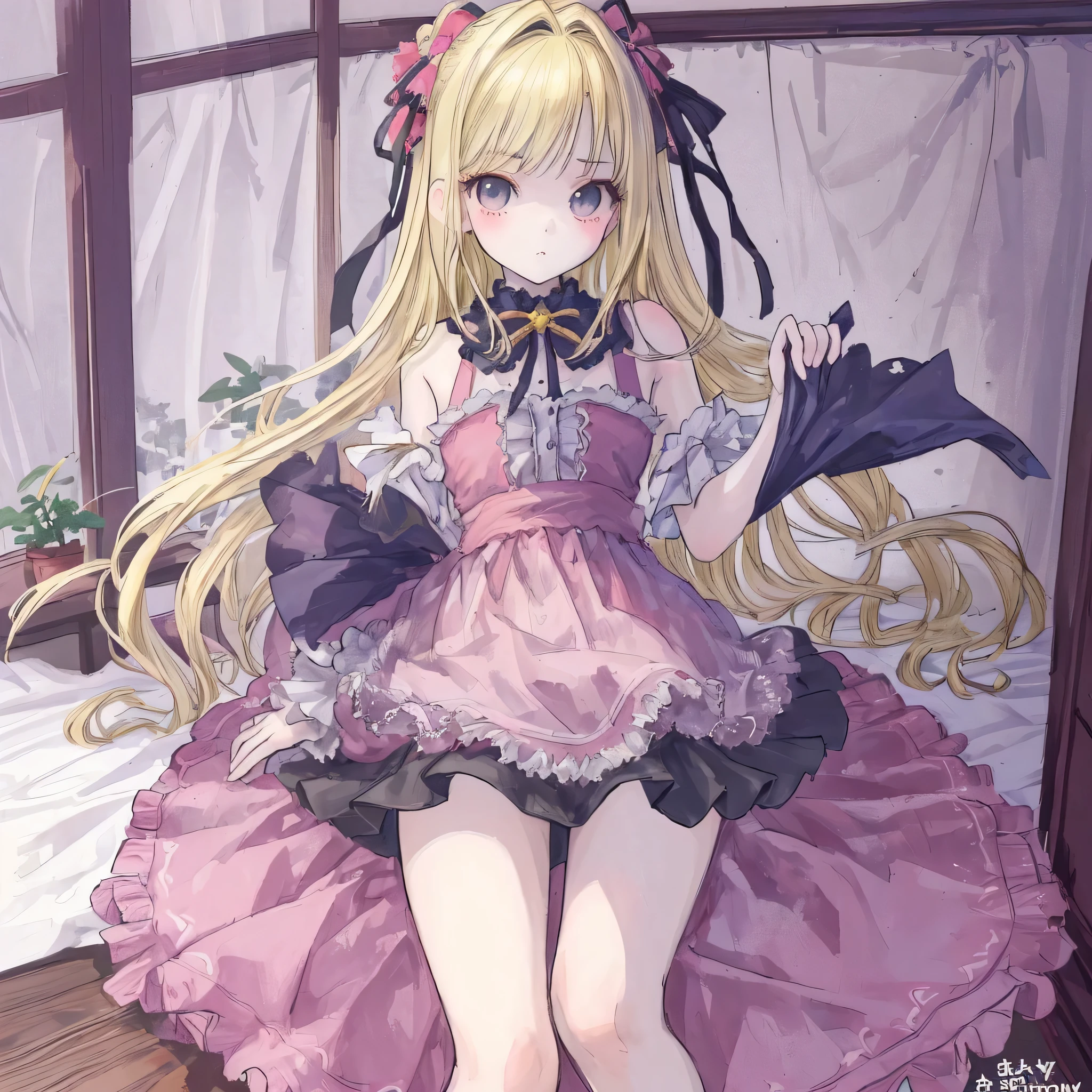 ((highest quality)), ((masterpiece)), (detailed), Perfect Face, One girl, Standing in my bedroom in the middle of the night. The background is also realistic. (Sydney Sweeney). ((blonde)), This image depicts her in detail.. The surroundings are blurred、Girls are emphasized. Sharp colors and vivid brightness. Thick outline. The textures are distinct、It needs to be very visible. The fabric of her clothing should have a realistic texture.. 
