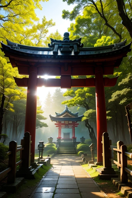 Mystical deity々A shrine bathed in bright light