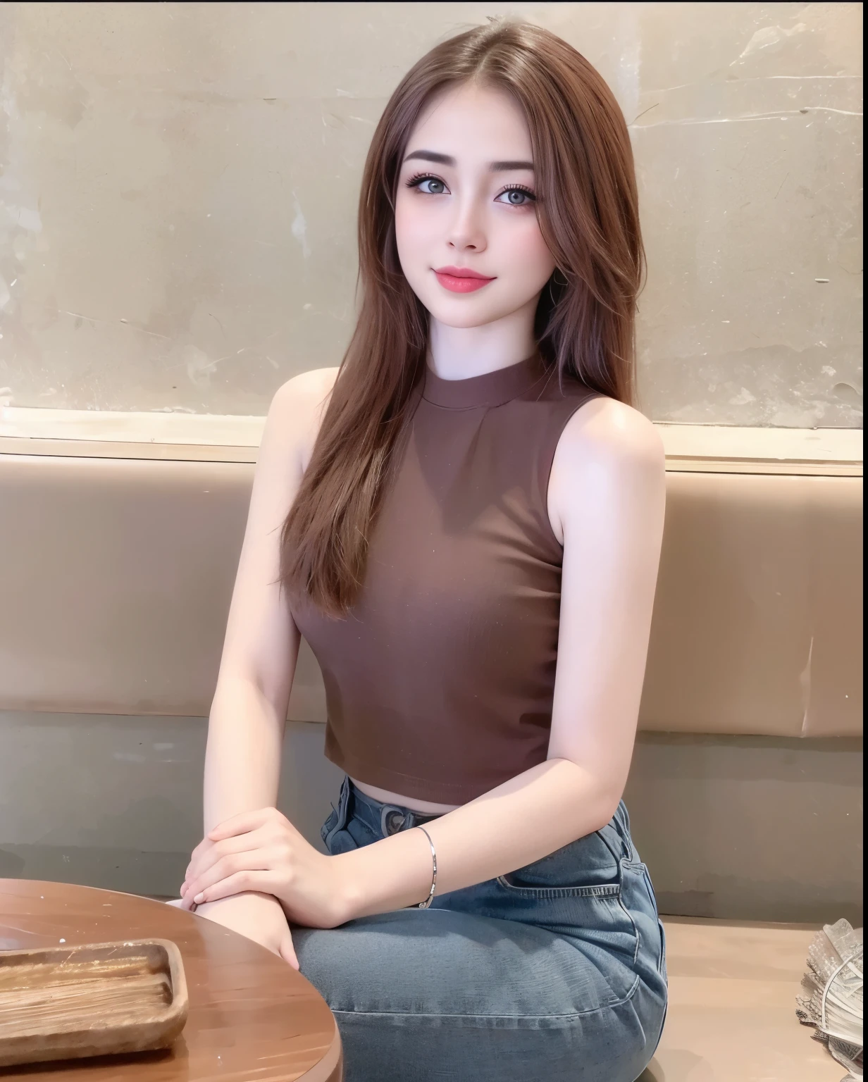 ((Best quality, 8k, Masterpiece :1.3)), Sharp focus :1.2, A pretty girl 24 years old with perfect figure :1.4, Slender abs :1.3, Raw photography、超A high resolution, full body, Best Quality, Ultra High Definition, (Photorealistic:1.4), Detailed Photo, Smiling, Sexy, Facing Camera, Close-up (Masterpiece: 1.3), (8K, Photorealistic, Best Quality: 1.4), (1girl), Beautiful Face, (Realistic Face),Beautiful Hairstyle, Realistic eyes, beautiful detail eyes, (realistic skin), beautiful skin, (sweater), absurd, attractive, ultra high resolution, ultra realistic, high definition, golden ratio,Good hands、10、high-reaster-piece、highest quality、head:1.3、((Hasselblad photo))、Fine Skin、crisp focus、(Light like a movie)、gentle lighting、Dynamic Ungle、[:(detailed face:1.2):0.2]、
Negative Pro, smiling, ((detailed face )),(detailed body ) , (((The massage central))), (((room master))), Highly detailed face and skin texture, Detailed eyes, Double eyelid,big breasts,masterpiece,super fine eyes,super fine hand,Wearing jewelryrealistic, face zoom, perfect makeup