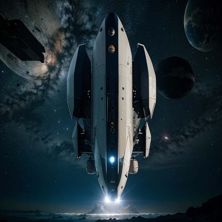 Space ship in universe