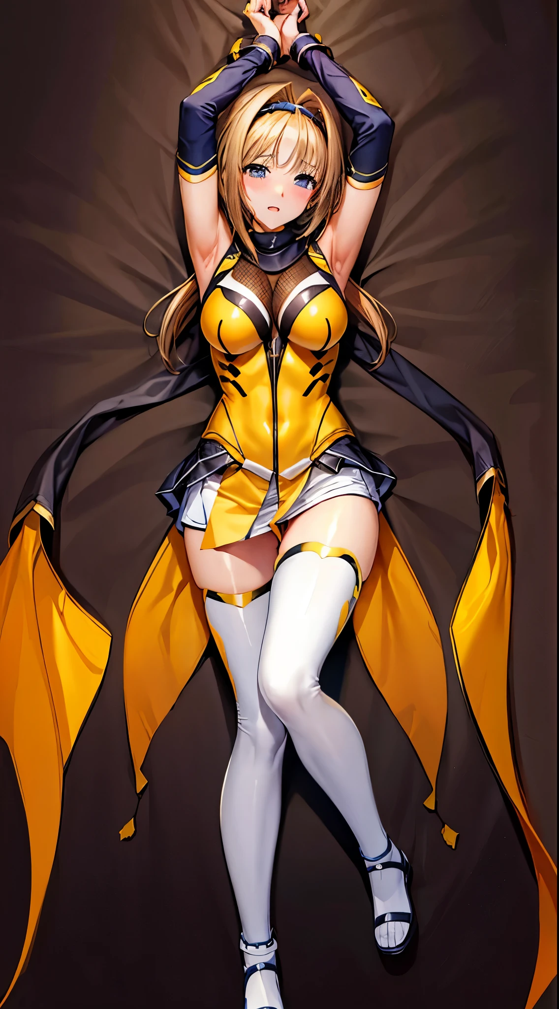 ultra quality, Ultra detailed、Yellow clothes、Even more sexy body、Blushing in embarrassment