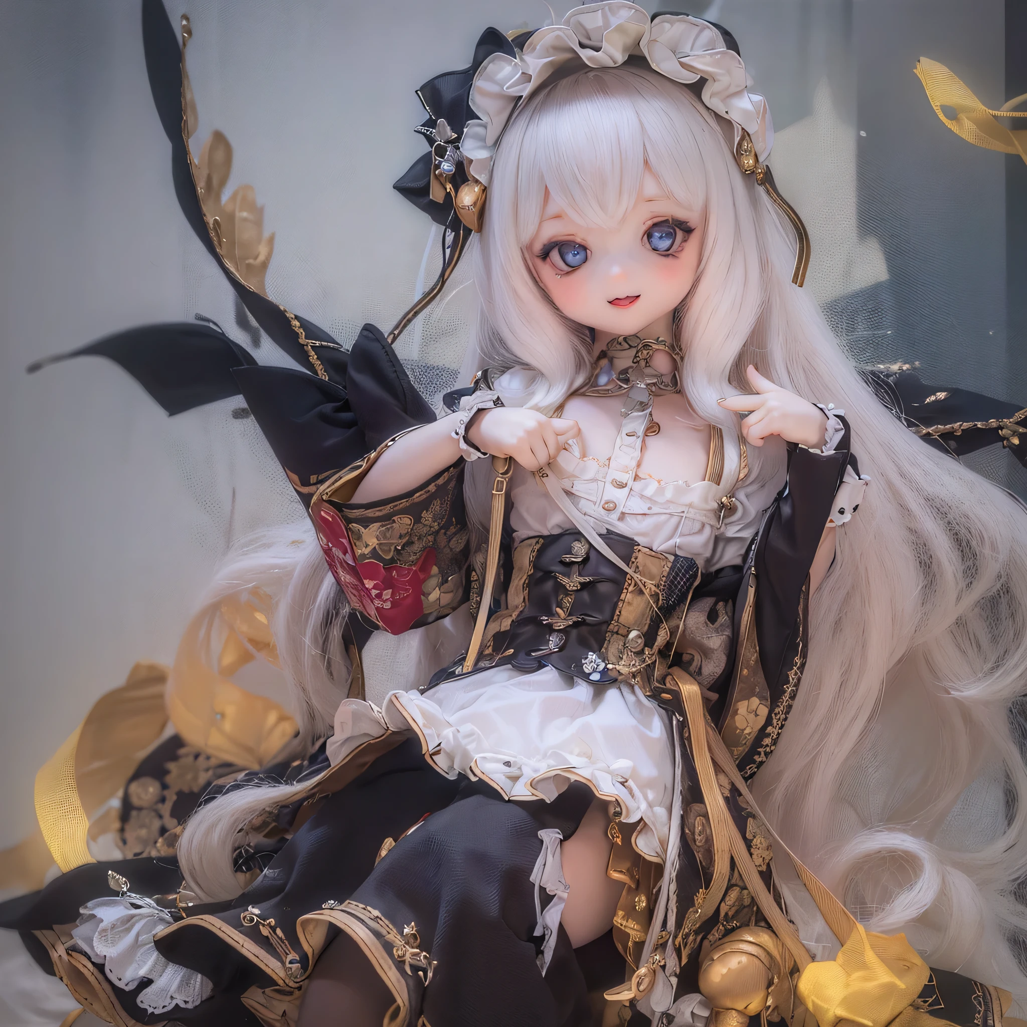 (highest quality, High resolution, Realistic:1.37),Very detailed, Beautiful details,Beautiful lip detail,Very detailed目と顔,Long eyelashes,One Girl,Portraiture,Sharp focus,Vibrant colors,Soft lighting,Fenrir Girls,Big Breasts,Fantasy elements,Snow Scene,ice magic,Flowing Hair,Heavenly beauty(((((whole body)))))(((((Gothic Lolita)))))cute yo cute sexy pose whole body (((sexy pose)))(((((((ch)))))(((cute girl)))flat chest shoesタイツ contrapposto
smile