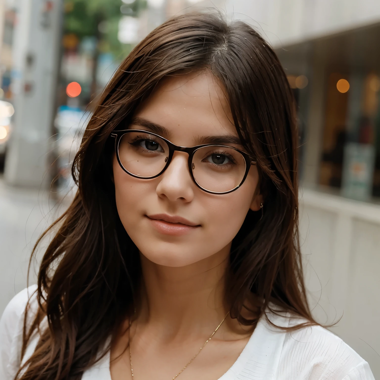 Beautiful girl with glasses