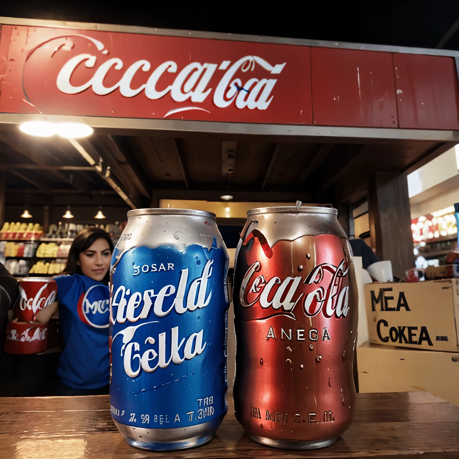 Mistura de coca cola com Pepsi