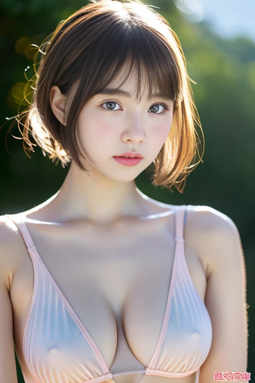 8K　Ultra-high resolution　Japanese women　Real　Baby Face　Textured skin　Pale skin　Doll-like　Model wearing swimsuit　transparent感　See-through　Looks cool　transparent