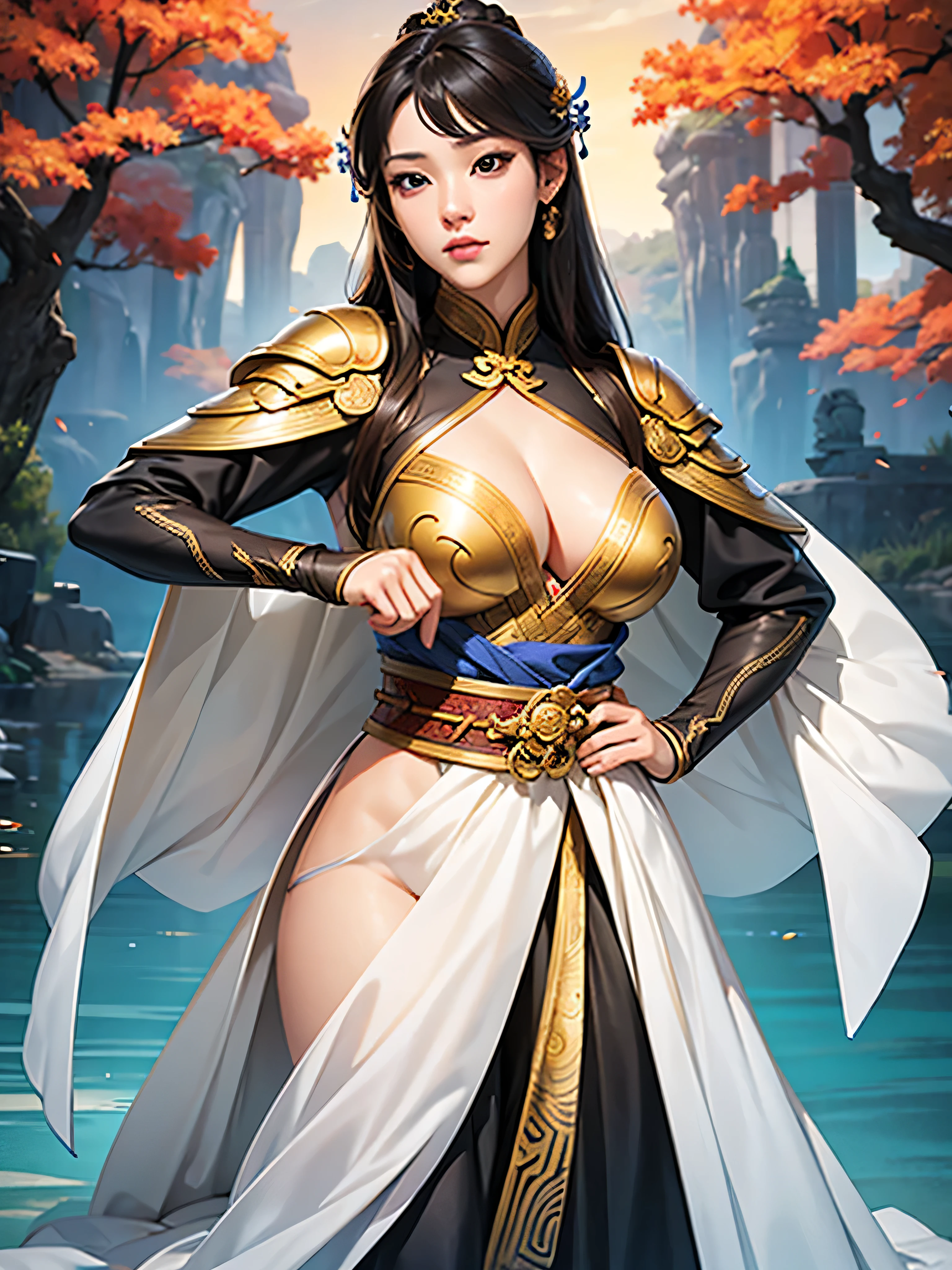 9 Women，36 years old，multiple persons，熟妇，mature，Bigchest，Big breasts Thin waist，long leges，Raised sexy，Pornographic exposure， 独奏，Nine women，Beauty contests，standing on your feet（Background with：bamboo forrest，at winter season，Snow on the ground） She has short black hair，dynamicposes，Sweat profusely，drenched all over the body，seen from the front， hair straight， mostly cloudy sky，（（（tmasterpiece），（Very detailed CG unity 8K wallpaper），best qualtiy，cinmatic lighting，detailed back ground，beatiful detailed eyes，Bright pupils，（Very fine and beautiful），（Beautiful and detailed eye description），Black eyes，Redlip，ultra - detailed，tmasterpiece，）），facing at camera，（The upper part of the body），A high resolution，ultra - detailed），revealing breasts，Bare genitalia，  Bulge，legs are open，sexyposture，Camel toes，Flushed complexion，Open-mouthed，frontage，Gold Saint Seiya，double bun hair，Lotus hair ornaments（Wearing：White transparent Hanfu，Gold wire embroidery，Iron Man uniform）