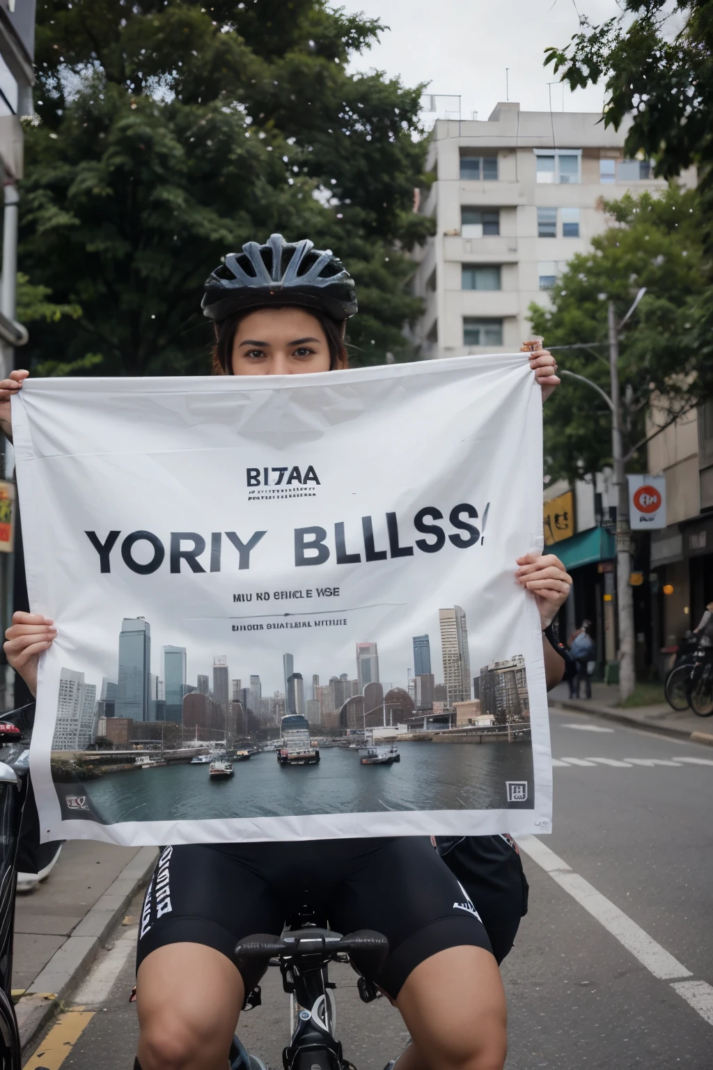 Crie um banner para o YouTube com o nome "Bike Bliss". The phrase must be large enough to be visible on computers, TVs e celulares, but not so big that it loses readability. Choose a font that is attractive and easy to read, e certifique-se de que o texto esteja centralizado na imagem. O fundo do banner deve ser atraente e relacionado ao tema de bicicletas.