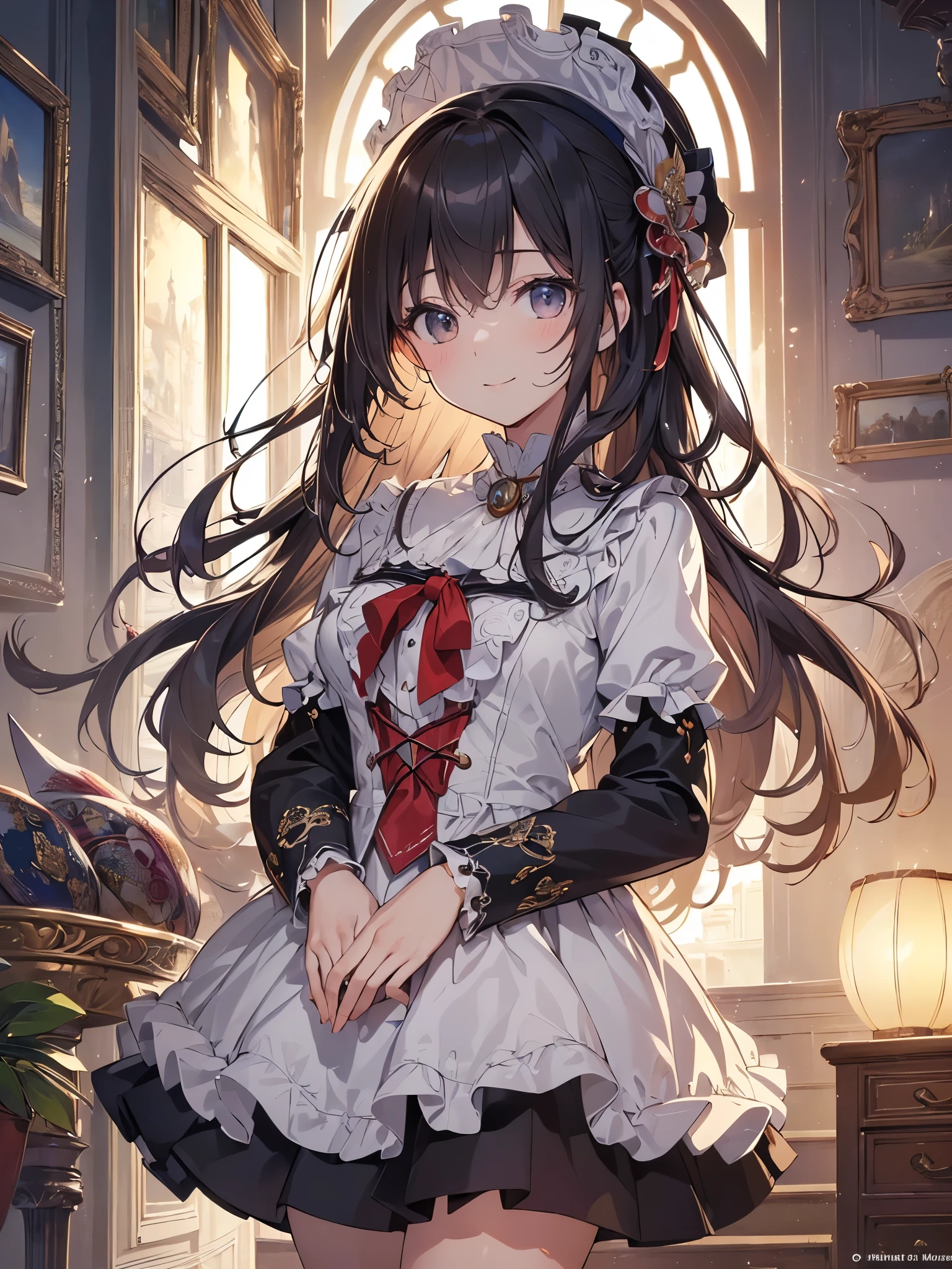 ((highest quality)),(Ultra-high resolution),(Ultra-detailed new),(Detailed Description),((The best CG)),(masterpiece),Highly detailed art,A wonderful new art form,(Art with precise details:1.5), smile, 