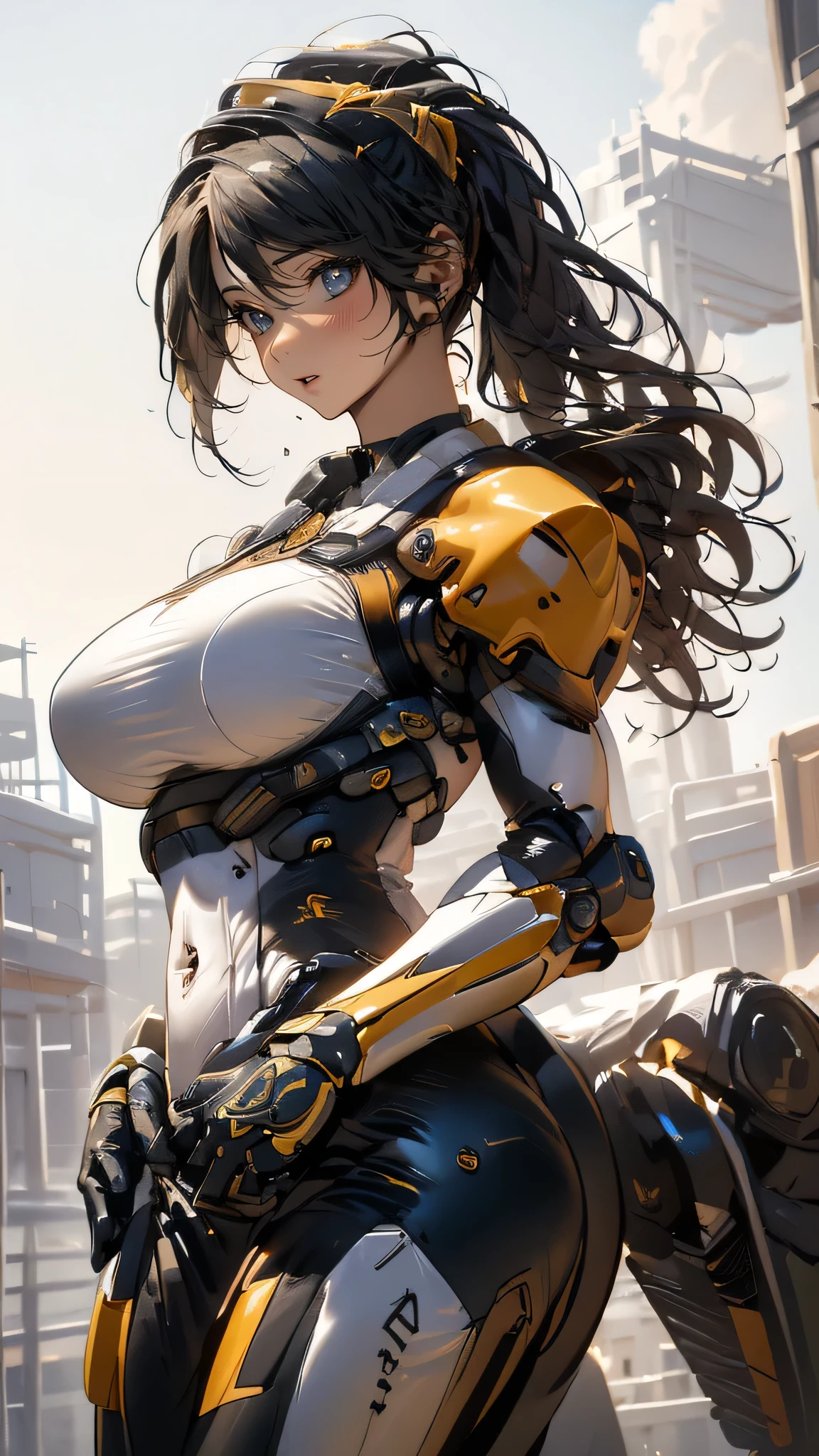 (random dynamic poses:1.2),mecha body,(Thin type:1.8),(big breasts:1.5),(random hairstyle),(Highest image quality,(8K), Ultra-realistic, Best Quality, High quality, High Definition, high quality texture, high detailing, Beautiful detailed, fine detailed, extremely details CG, Detailed texture, realistic representation of face, masterpiece, presence)