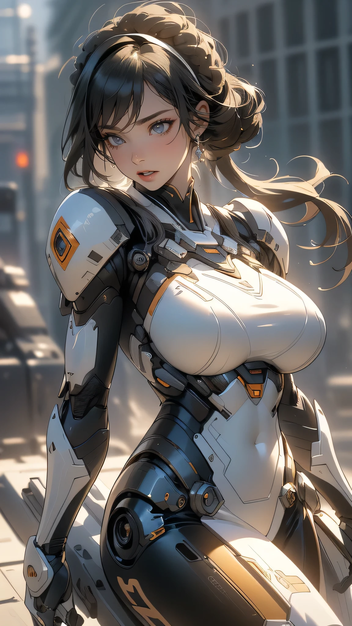 (random dynamic poses:1.2),mecha body,(Thin type:1.8),(big breasts:1.5),(random hairstyle),(Highest image quality,(8K), Ultra-realistic, Best Quality, High quality, High Definition, high quality texture, high detailing, Beautiful detailed, fine detailed, extremely details CG, Detailed texture, realistic representation of face, masterpiece, presence)