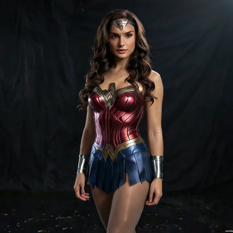 Skin texture, no makeup, Super high res photo of a woman with wavy long hair, Canon, 85mm,cinematic, high quality, medium shot looking at the viewer, (((Make the most of the original image)))、(((((micro skirt Wonder Woman Costume with pantyhose)))、(((lustrous dark hair)))、(((Suffering)))、(((worn with tights)))、((Top image quality、8K))、((top-quality、8K、masterpiece:1.3))、Crisp focus:1.2、Beautiful woman with perfect body shape:1.4、Slender Abs:1.2、((layers-Cut、small boob:1.2))、a wet body:1.5、Highly detailed facial and skin texture, (((platino 15 denier seamless pantyhose))), babe Wonder Woman in tights