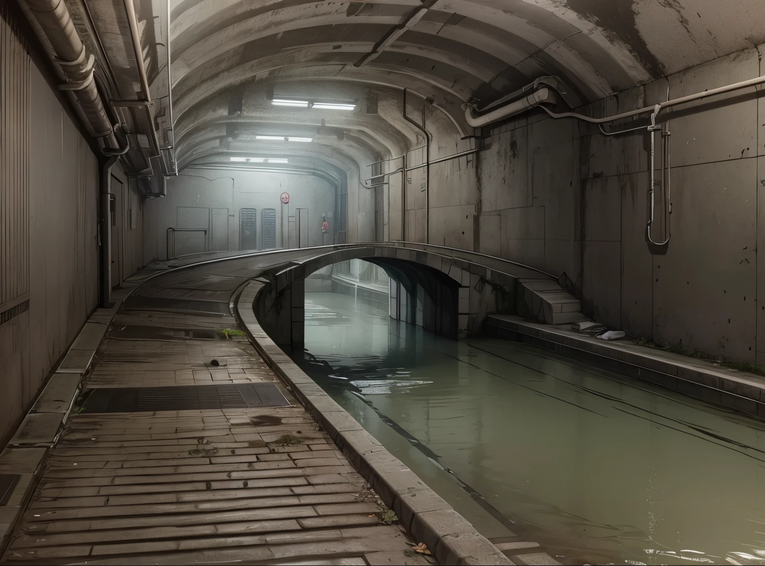 underground, sewer, anime backgrpund