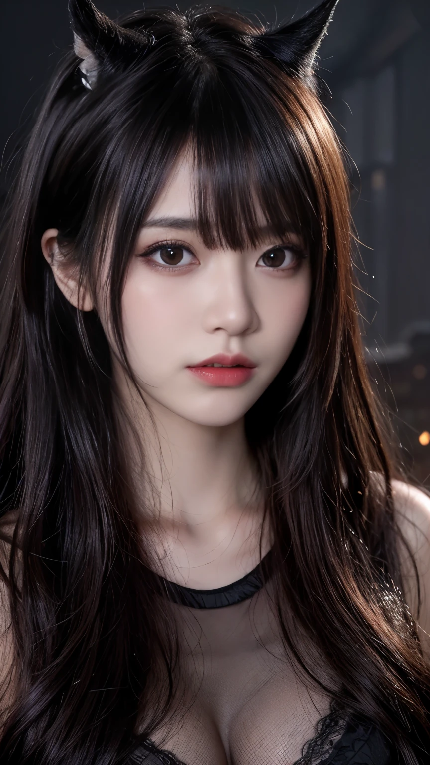 background(Black Night Sky,Big Moon),Woman close up,Wearing a white shirt、Purple Hair,Very long hair,very thick braids,Purple eyes,big , realistic girl rendering, 8k artistic german bokeh, Enchanting girl, Realistic girl, Gurwitz, Gurwitz-style artwork, Girl Roleplay, Realistic 3D style, cgstation Popular Topics,, 8K Portrait Rendering,(Faithfulness,Faithfulness:1.4),Wear pink pajamas,巨big ,Sparkling eyes,Purple eyes、(highest quality,4K,8k,High resolution,masterpiece:1.2),Very detailed,(Realistic,photoRealistic,photo-Realistic:1.37),Mythical monster,Beast-like creature,Muscular,Six big legs,Stand like a gorilla,Red fur covering the body,two big horns,Boar tusk,Sharp Claws,huge shape,Burning Fire Magic,Energy aura,A menacing presence,Glowing Eyes,Intimidating posture,Dark Environment,Smoke-filled air,Ominous Shadow,Majestic and fierce,Explosive power,Vibrant colors,Bold,Horror art style,Dynamic configuration,Dramatic lighting,Muscle layers,large sharp teeth,Sharp Edges,Very detailedスケール,Fiery Crack,Burning Flames,Ferocious look,Burning with anger,Surrounded by sparks and embers