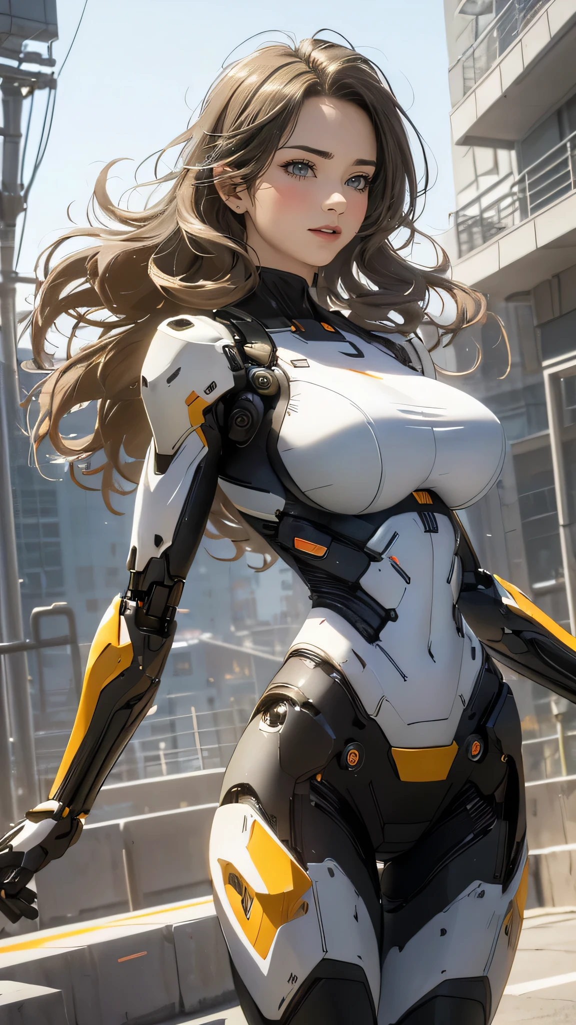 (random dynamic poses:1.2),mecha body,(Thin type:1.8),(big breasts:1.5),(random hairstyle),(Highest image quality,(8K), Ultra-realistic, Best Quality, High quality, High Definition, high quality texture, high detailing, Beautiful detailed, fine detailed, extremely details CG, Detailed texture, realistic representation of face, masterpiece, presence)