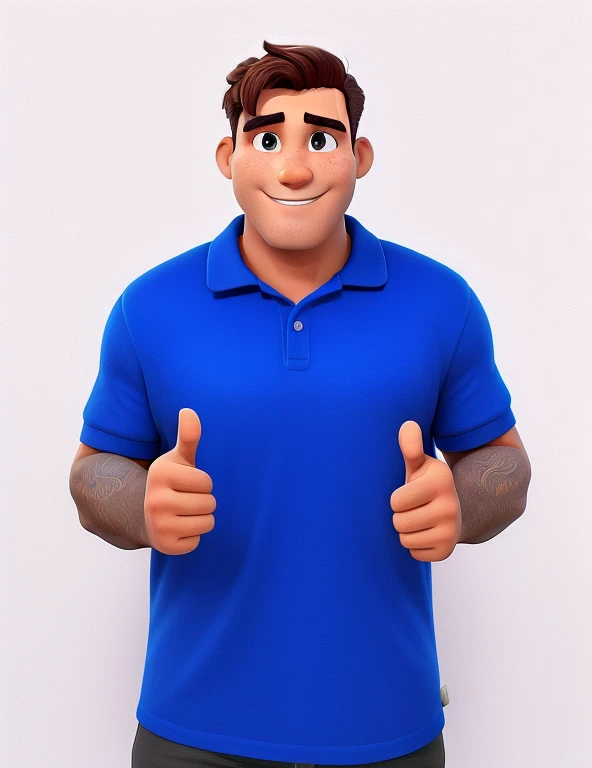 Um homem pixal, alta qualidade, best quality that doesn&#39;t have tattoos on the body, Standard man ,just hair on your arms 