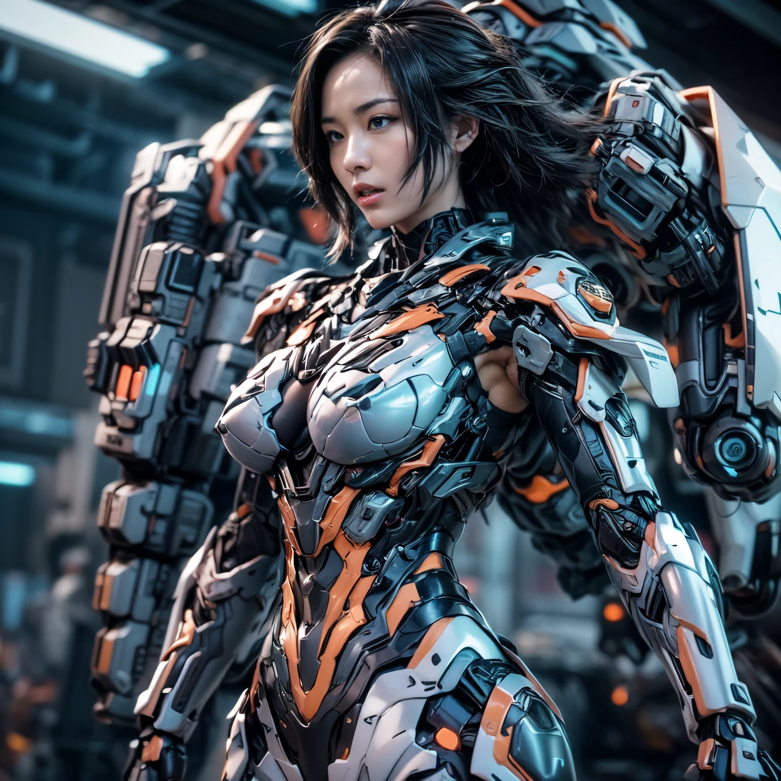 Mecha Woman性CG巨人秘密領域,Asian woman posing in colorful futuristic matte armor, Realistic secret mech girl rendering, アジアのgirlのdetailedな顔, The reality of the secret world, Smooth CG art, Realistic. Chen Yi, Realistic secret style, Nice secret rendering, 8K Portrait Rendering, Rendering character art 8K, Realistic portrait of a mecha woman, (Linen Batik Scarf), Angry fighting stance, looking at the ground, Batik Linen Bandana, Mecha Womanの秘密の領域(Abstract propylene splash:1.2), Dark clouds lightning background,Remains(Realisticに:1.4),Black Hair,Flour flying up,Telephoto lens height, High resolution, detailed, RAW Photos, sharp, Nikon D850 film stock photo by Jefferies Lee 4 Kodak Portra 400 camera F1.6 shots, Rich colors, Ultra-realistic vivid textures, Dramatic lighting,8K quality, girl,Backstreets, Dark clouds lightning background(Realisticに:1.4),Black Hair,Unknown world, RAW Photos, sharp, Nikon D850 film stock photo by Jefferies Lee 4 Kodak Portra 400 camera F1.6 shots, Rich colors, Ultra-realistic vivid textures, Drama/Light Film CG Agency,Tropical valley battle scene、Mecha Woman、Vision、Intense Battle、High detail、Masseter muscle area、Browsing Caution,メカウーマンドゥームズデイRemains(Unknown world)Climb the street(Armageddon)Eyes full of anger,Clench your fists