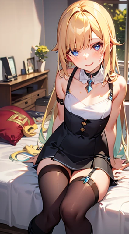 1 girl, Small Nose,Black suspenders,Bulges greatly,chest,wall: Black mini skirt,garter,sight,Small face,Bans,holster,Beautiful woman,Show your hand,leg holster,sight,Black boots panty shot, Taunt,side,side sweat soio,arm, Very sexy pose,(with Sparkling eyes and a contagious smile), Very beautiful detailed face and eyes, Bright colors, Cute Face, Delicate and beautiful face, Bright magenta eyes, Cute eyes, Sparkling eyes, Big eyes, (big chest:1.3), (張りのあるchest:1.1), (尖ったchest:1.0), Medium Hips, Attractive body, White skin, smile, Thin pubic hair, Shiny Hair, Super beautiful face, Very beautiful eyes, Very beautiful hair,Trendy clothing,Sexy and attractive,An explosion of colors,Big hairpin,Esbian all over,Squatter, Real World, Natural light,perfect Natural light,View Viewer,