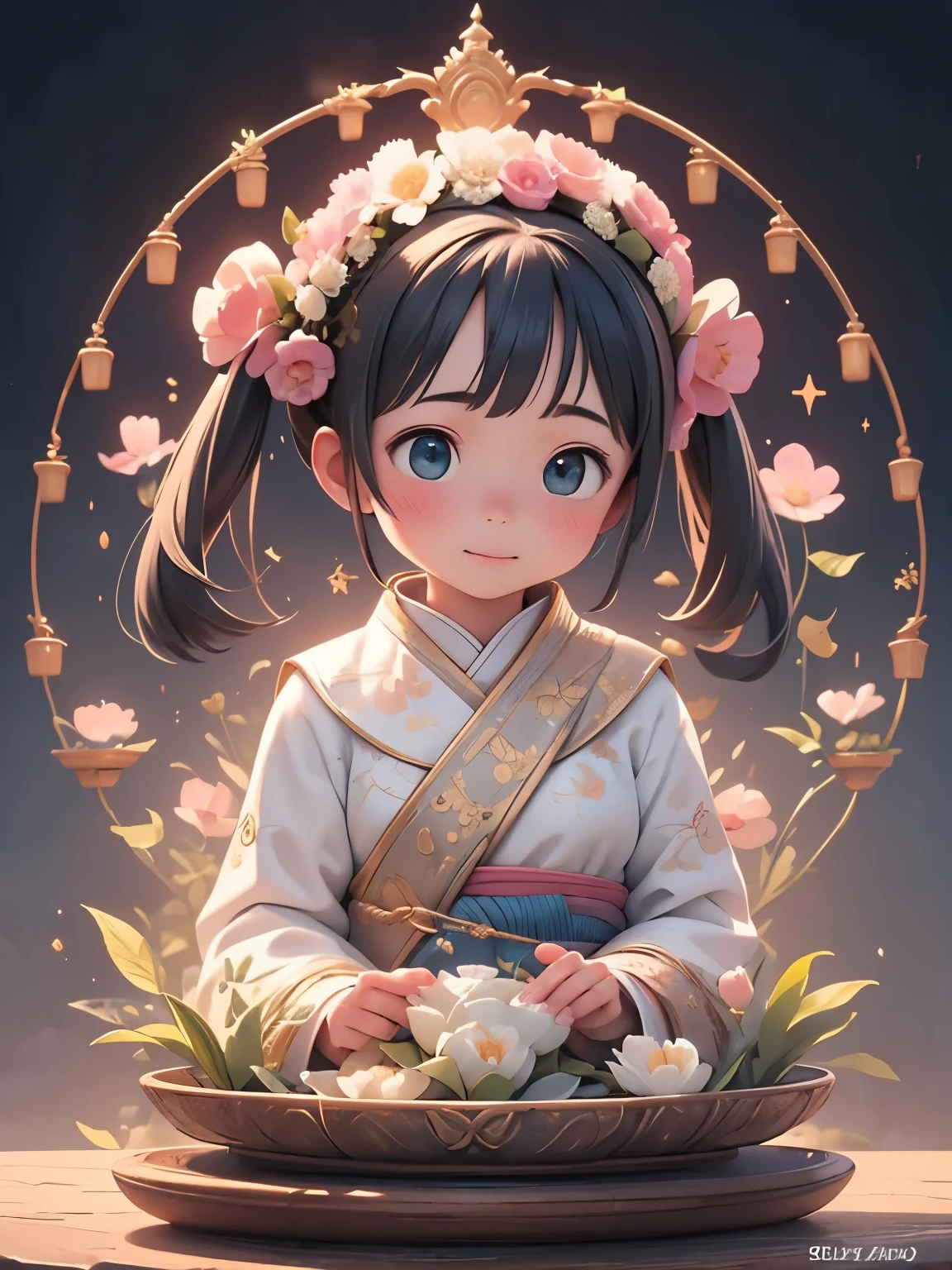 (masterpiece、highest quality、highest quality、Official Art、beautifully美しい:1.2)、(One girl:1.3)Hatsune Miku、Twin tails,Big Breasts,Explore Thailand's traditional ruins、beautifully、Adorable、澄んだ瞳を持つ少女のmasterpiece画像を作成する。She is wearing Thai traditional costume、、The fabric is painted with maximum realism.、Different textures are emphasized。Her skin is also rendered。Fine expression of subtle textures and color changes.。 The ruins around her are、Corner々It is meticulously drawn、Very detailed and detailed。Intricately carved ancient structures made of Ossie stone、weathered statue、It contributes to the history and mystique of this place.。 The girl was looking up at the camera with curiosity.、Gives the impression that viewers are looking down on her。This perspective is、Distort your image using the fisheye effect、Create wide panoramic or hemispherical views。。 The overall quality of the image must be of the highest standard、Focus on improving the quality of the details。The final work is、It should be a celebration of the innocence of young girls and the timeless beauty of Thai heritage.。