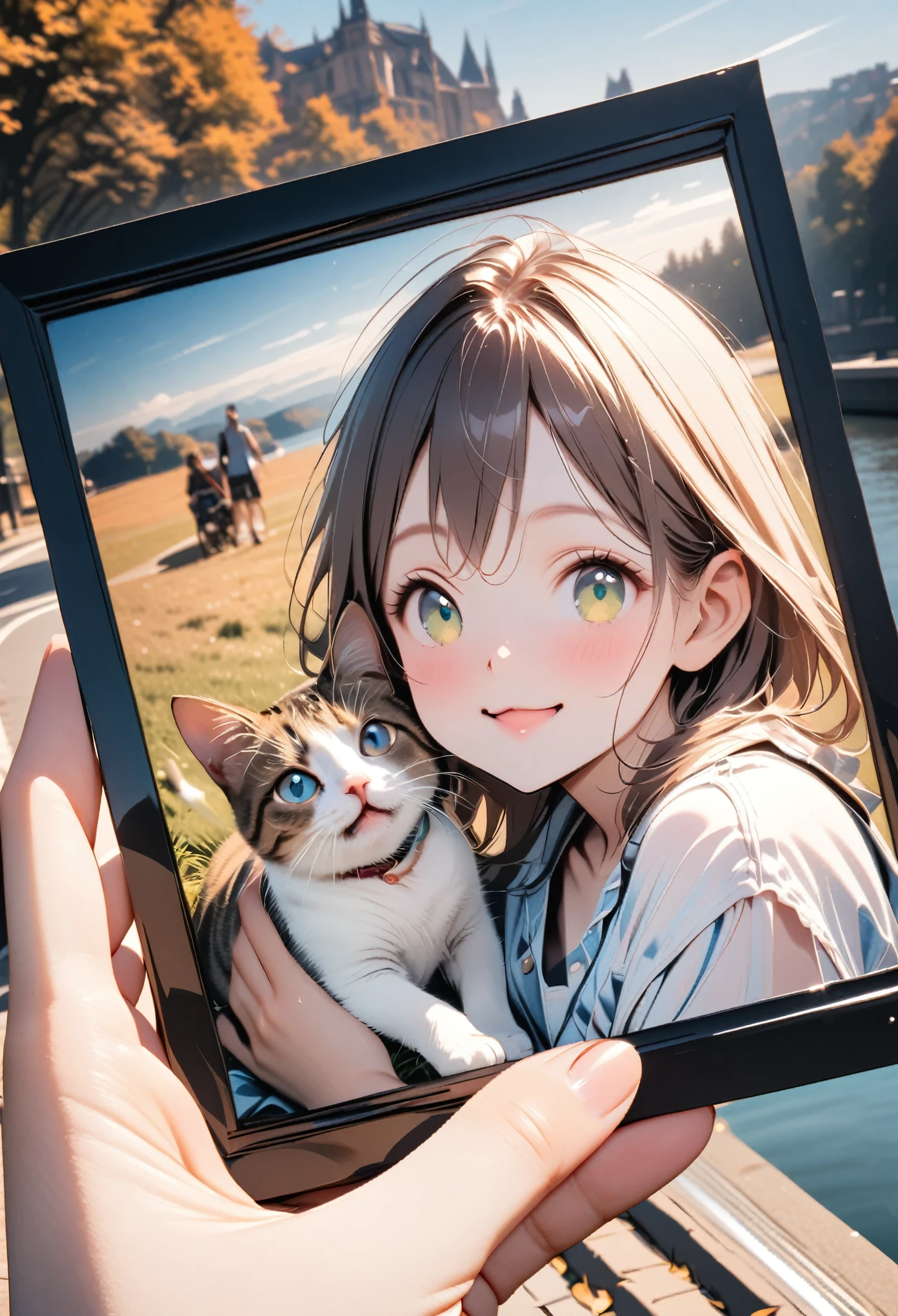 masterpiece, professional photography, a photo of a cute little cat smiling, looking toward camera, photo, photography, epic composition, epic proportion, 8K