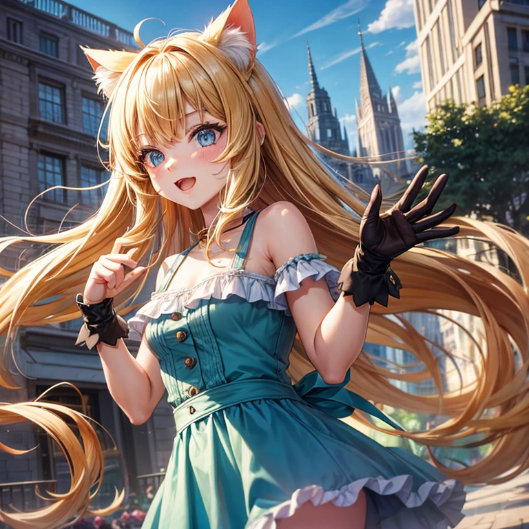 Cat girl with chlothe