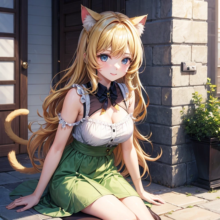 Cat girl with chlothe