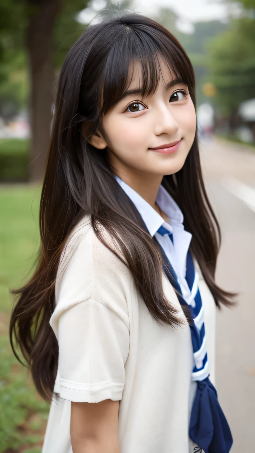Female student very cute Natural feel boyish
