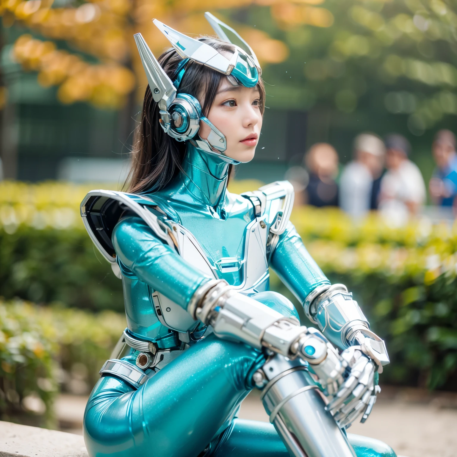 (best quality:1.2), 8k, highres, octan render, (masterpiece), extremely ultra detail, cyborgized Japanese woman, extremely ultra cute face, , skinny body, flat chest, (blue metallic mechanical frame:1.5), (Power cables connected throughout the body), detaile up, Instead of hair, there are cables growing out of it, mechanical fusion, mechanical skeleton, bio mechanics, mechanical life-form, highly intricate detail, extremely ultra real texture, human-like skin, realistic hair, ultra realistic details, professional lighting, (realistic:1.4), (RAW photo:1.2), (photorealistic:1.37)
