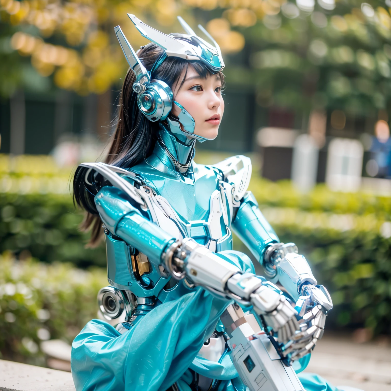 (best quality:1.2), 8k, highres, octan render, (masterpiece), extremely ultra detail, cyborgized Japanese woman, extremely ultra cute face, , skinny body, flat chest,  (blue metallic mechanical frame:1.5), (Power cables connected throughout the body), detaile up, Instead of hair, there are cables growing out of it, mechanical fusion, mechanical skeleton, bio mechanics, mechanical life-form, highly intricate detail, extremely ultra real texture, human-like skin, realistic hair, ultra realistic details, professional lighting, (realistic:1.4), (RAW photo:1.2), (photorealistic:1.37)