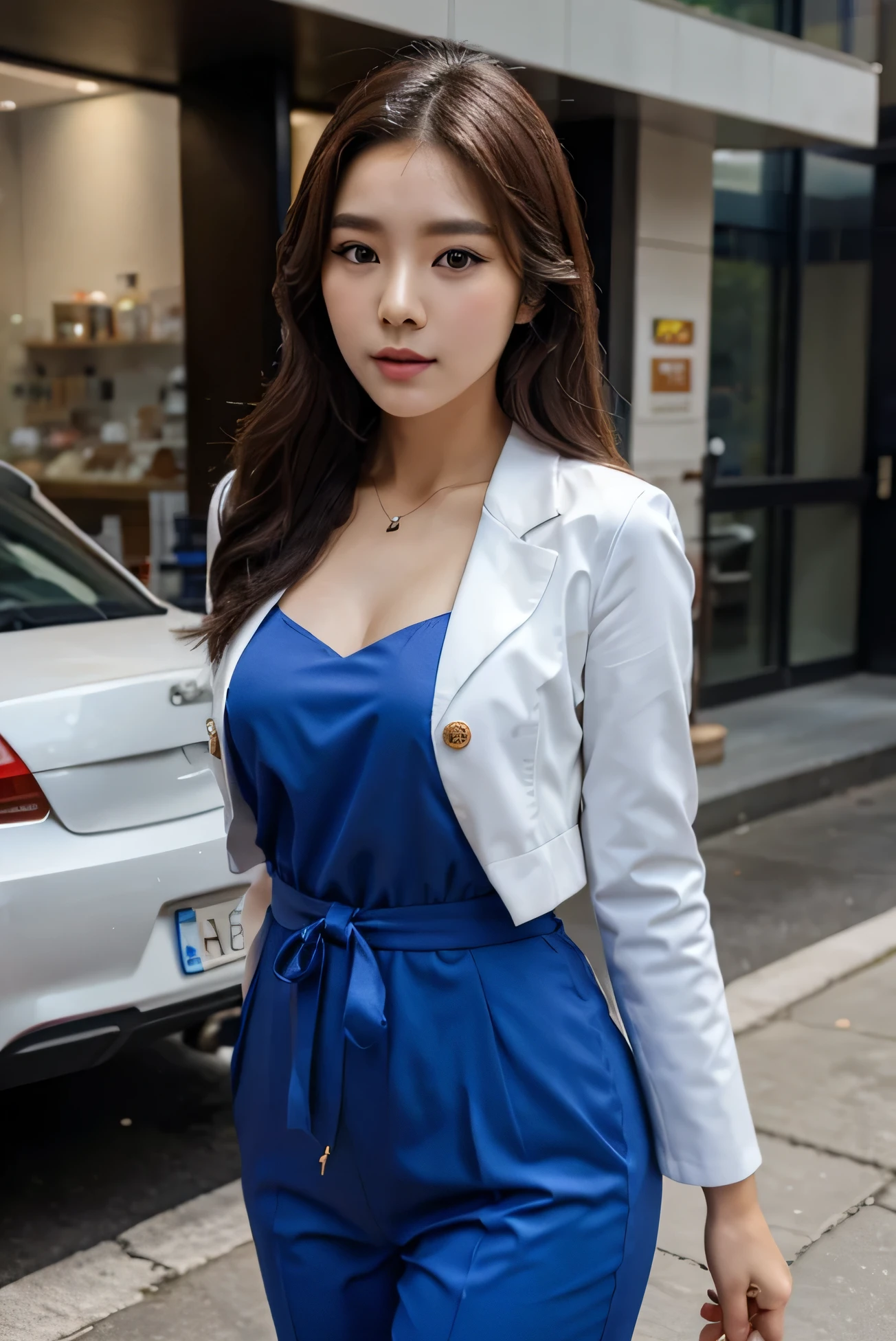 Korean female beauty announcer suit