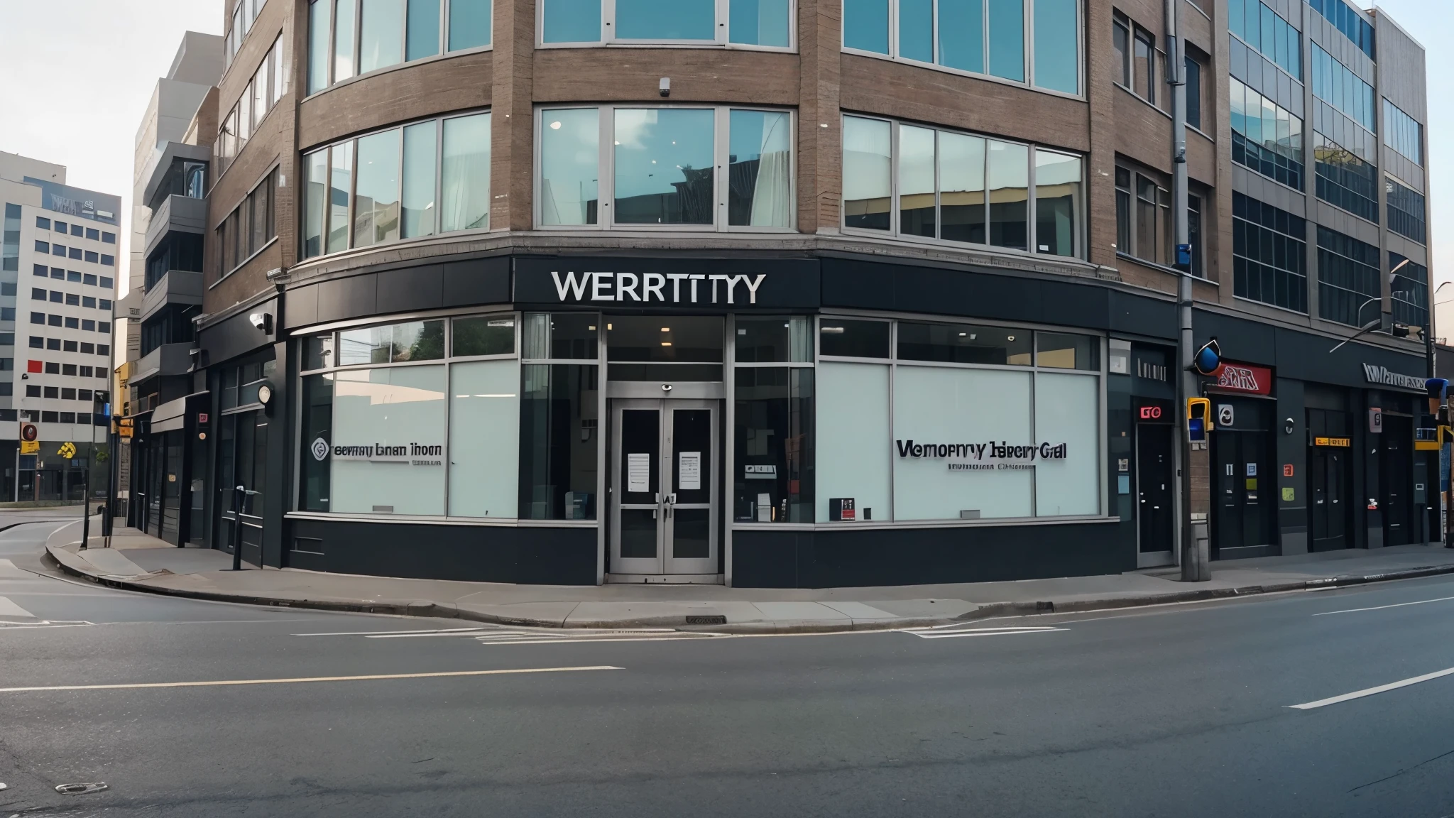 Photo of a company building with a nameplate in front of it that says Werty