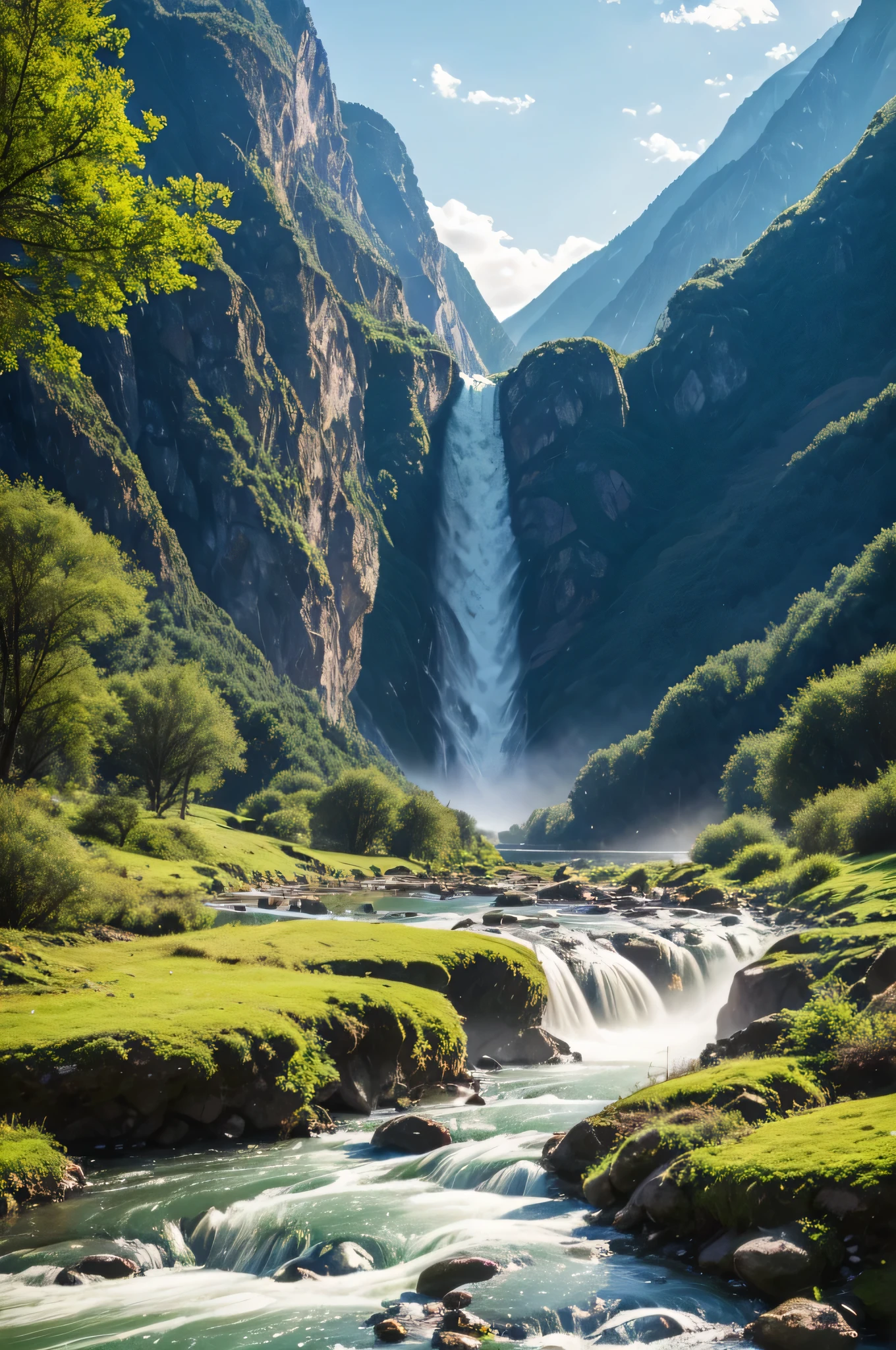 masterpiece, best quality, Water droplets spraying upwards,A drop of water,In the valley,Spring gushing out, miniature photoy, commercial photoy, Bokeh Aperture, photo, , high resolution