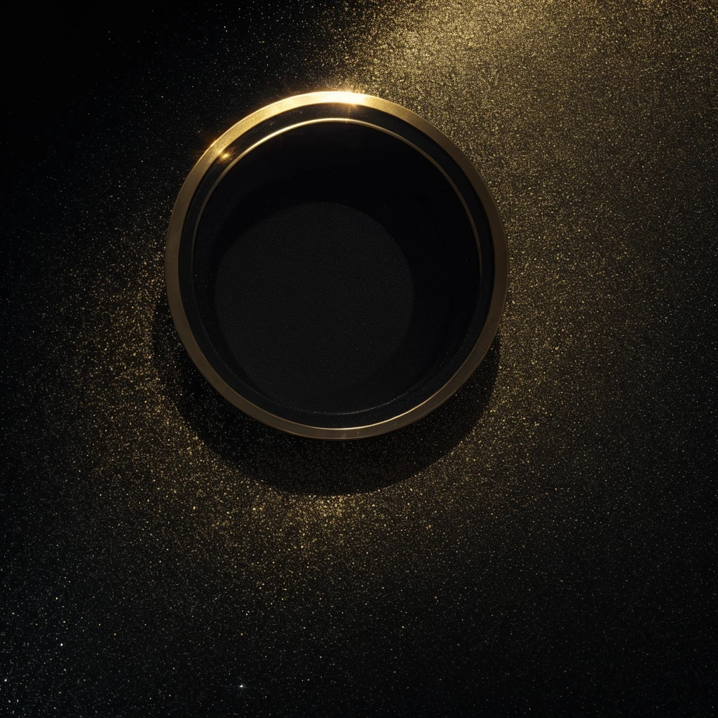 a grayish black background with golden glitter without people or living beings