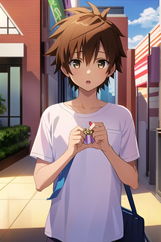 masterpiece, highest quality, sketch, 1boy, solo, Male Focus, Looking at the viewer,,,(rito_yuuki), Brown Hair, Brown eyes, Spiked Hair,,,Resolution 16k resolution、Casual clothes,,Super lucky star man,,hypnotism,I was forced to become a slutty homosexual.,,,,Sexy,,,I like it for erotic homosexuals,,,,,,Genki boys' sexual organs scheduled for confiscation