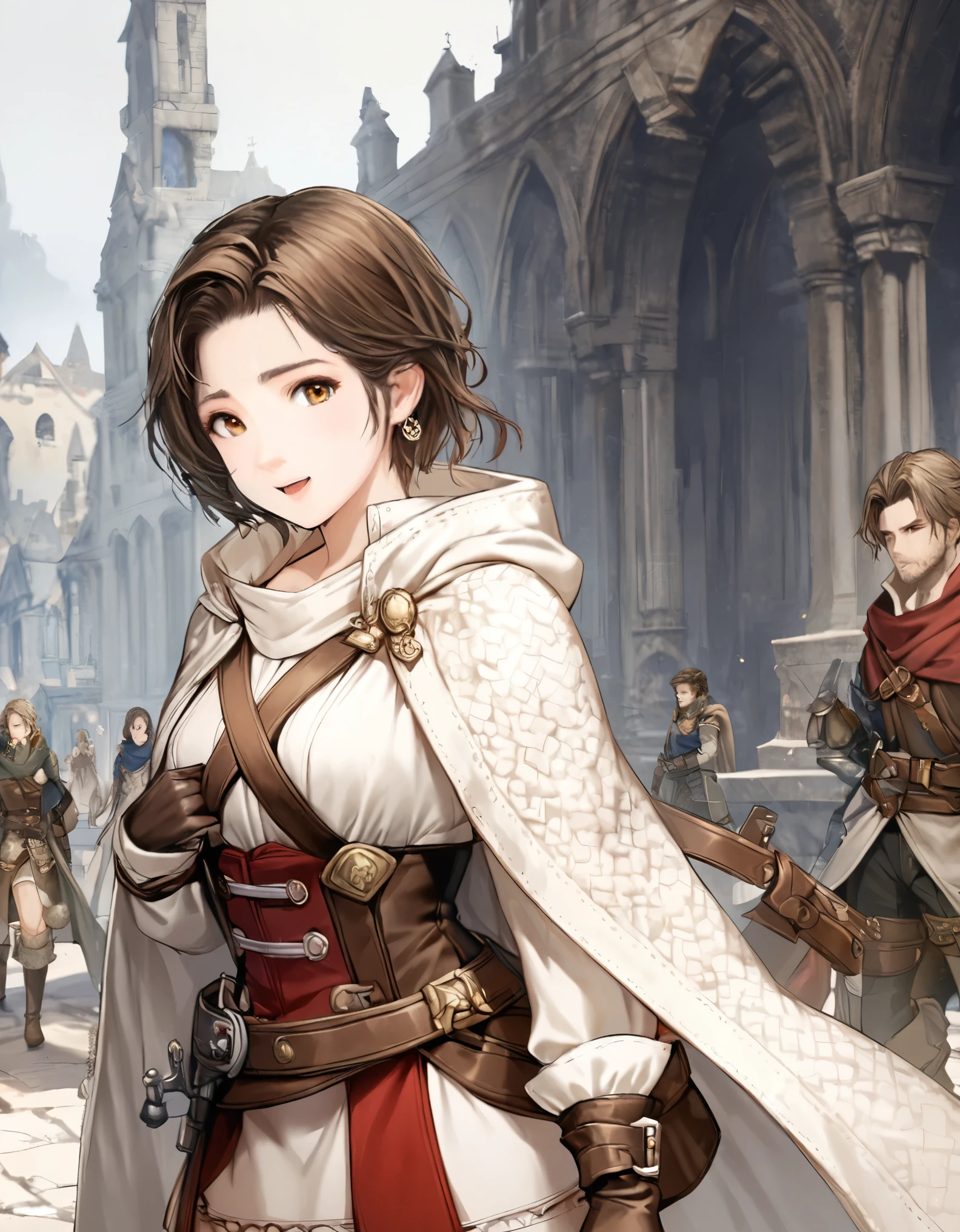 ((best quality:1.2), 1girl, pretty, cute, beautiful), break, OCTOPATH TRAVELER, Standing at the End of the Journey