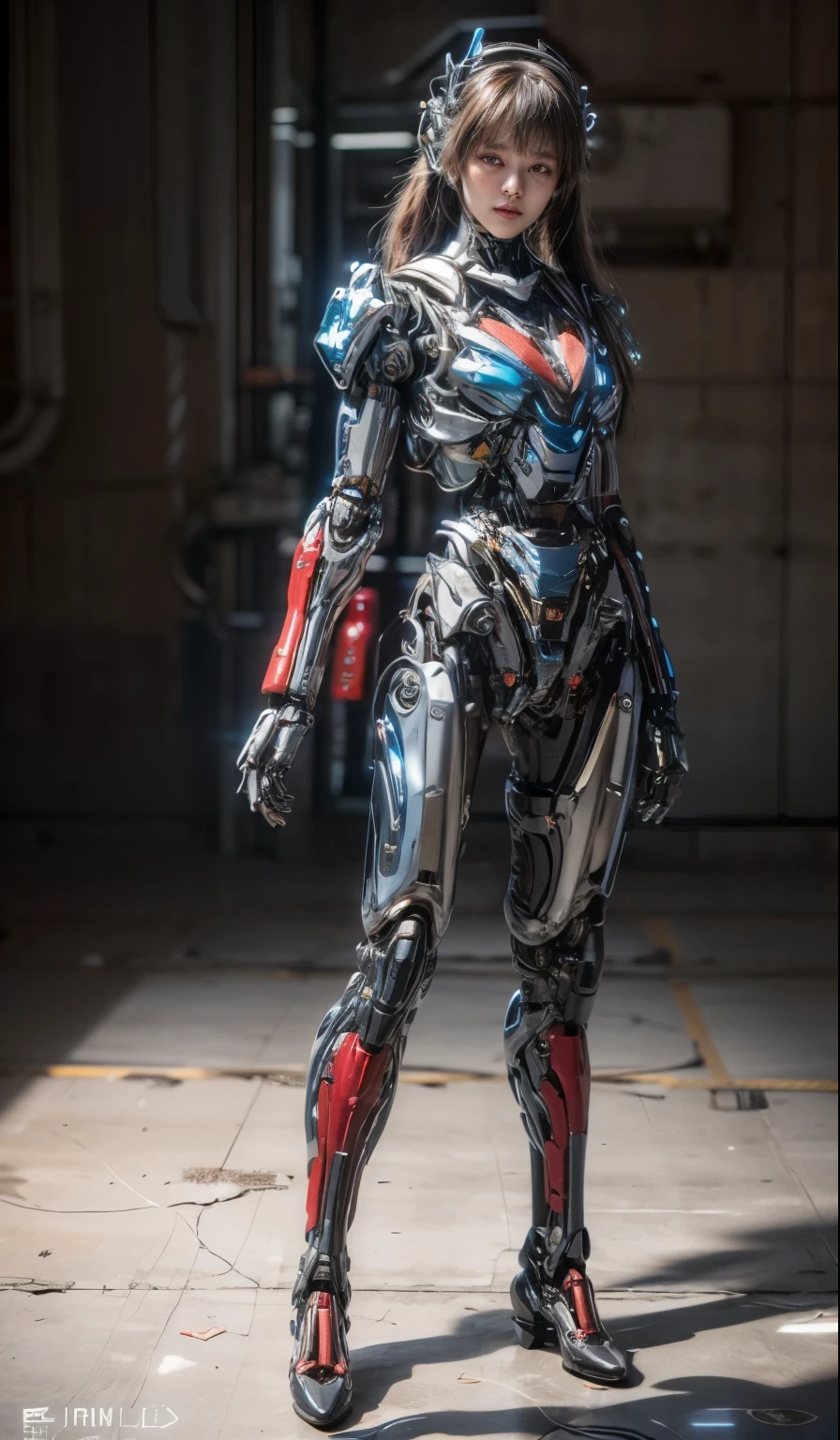 (best quality:1.2), 8k, highres, octan render, (masterpiece), extremely ultra detail, cyborgized Japanese woman, extremely ultra cute face, , skinny body, flat chest, (blue metallic mechanical frame:1.5), (Power cables connected throughout the body), detaile up, Instead of hair, there are cables growing out of it, mechanical fusion, mechanical skeleton, bio mechanics, mechanical life-form, highly intricate detail, extremely ultra real texture, human-like skin, realistic hair, ultra realistic details, professional lighting, (realistic:1.4), (RAW photo:1.2), (photorealistic:1.37)