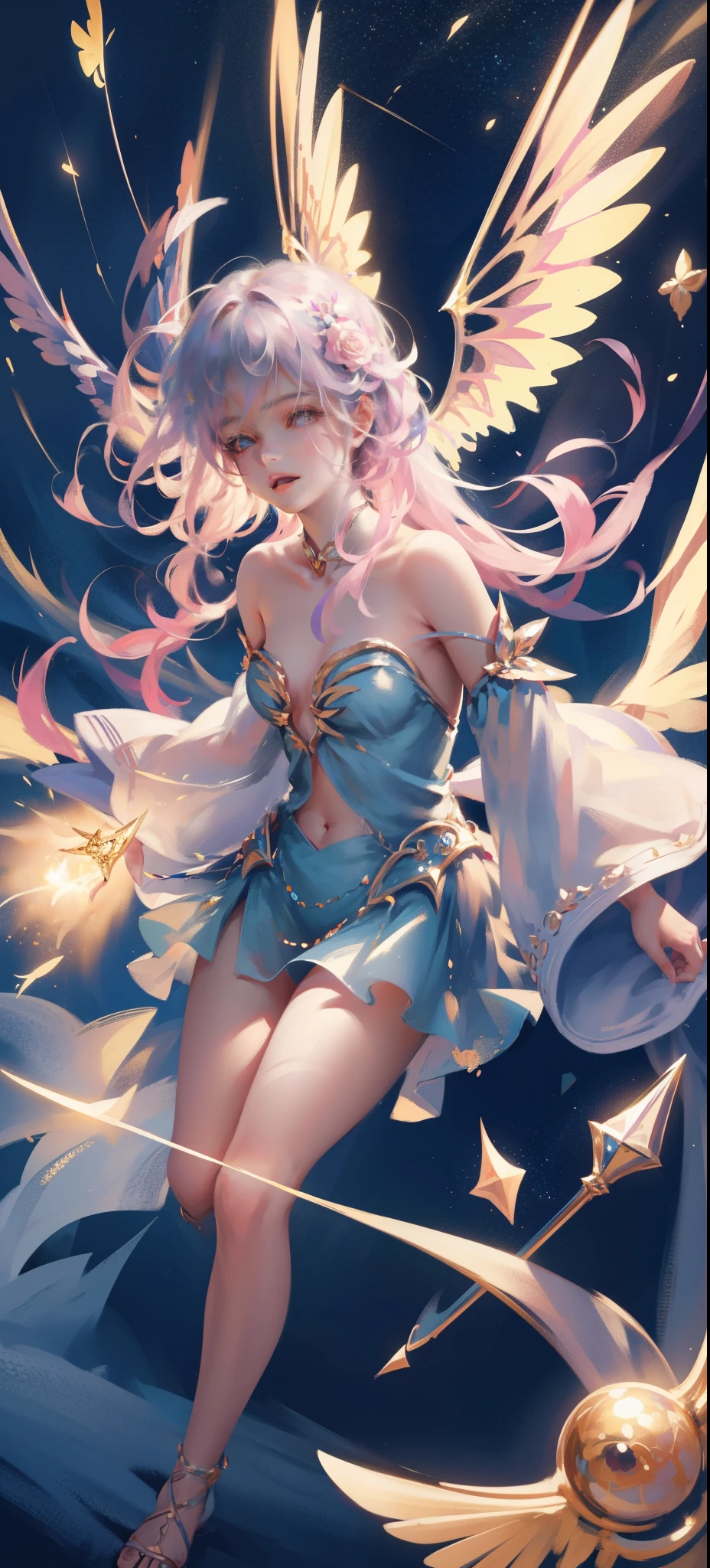 (Beautiful detailed eyes,Beautiful detailed lips,extremely detailed eye and face,Hires steps:40,longeyelashes,Cute girl in alchemy costume,Cute uniform,miniskirt laugh out loud,attractive girl,Best Quality,busty,masutepiece:1.2,stunning figure,Erotically cute,Ultra-high resolution,Gorgeous girl,Lovely girl,Multi-colored hair,Relaxation Socks,High resolution,gorgeous eyes,Perfect beauty) (​masterpiece、top-quality、top-quality、watercolor paiting(Curly)、Official art、Beautifully Aesthetic:1.2)、(２girl with:1.3)、(Fractal Art:1.3)、The upper part of the body、From Side、looking at the viewers、patterns、(rainbow-colored hair、colourful hair、Half white and half pink hair:1.2)、((A detailed４This refers to、Thumb joint details))、gases、云、the original god、colourfull、Deep kissing、(I'm、violate、Detailed panties)