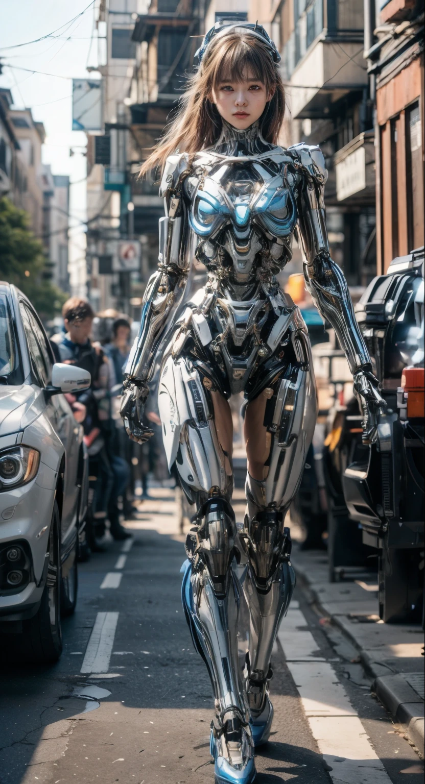 (best quality:1.2), 8k, highres, octan render, (masterpiece), extremely ultra detail, cyborgized Japanese woman, extremely ultra cute face, , skinny body, flat chest, (blue metallic mechanical frame:1.5), (Power cables connected throughout the body), detaile up, Instead of hair, there are cables growing out of it, mechanical fusion, mechanical skeleton, bio mechanics, mechanical life-form, highly intricate detail, extremely ultra real texture, human-like skin, realistic hair, ultra realistic details, professional lighting, (realistic:1.4), (RAW photo:1.2), (photorealistic:1.37)